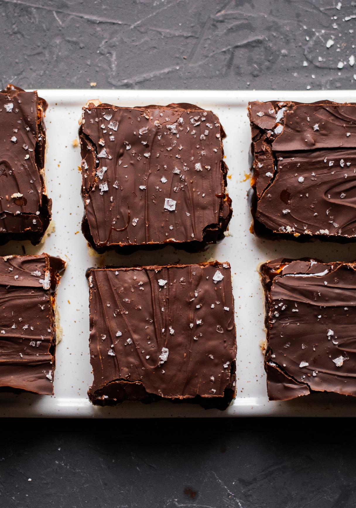 Vegan Almond Millionaire Bars