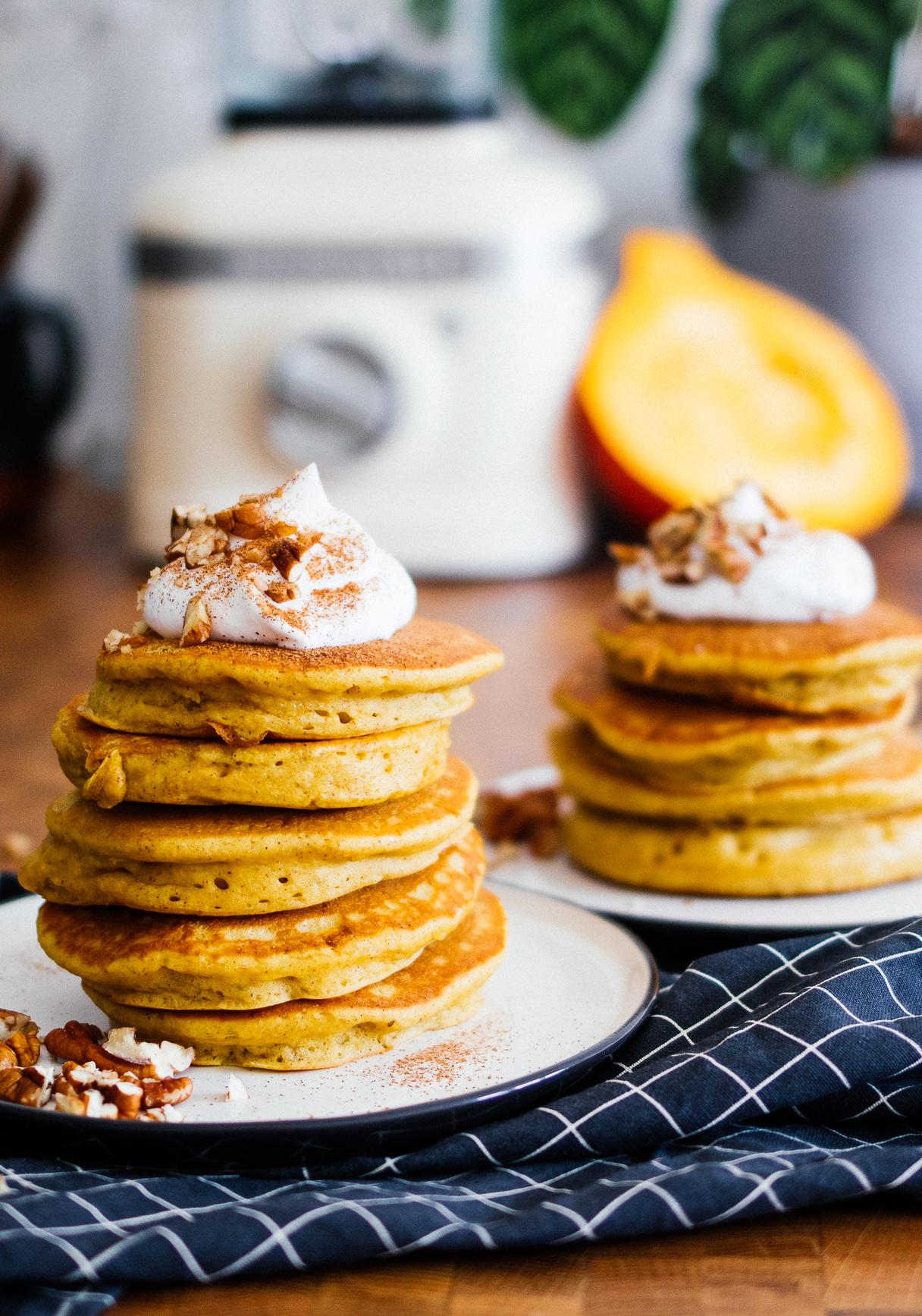 Vegane Kürbis-Pancakes mit Pumpkin Spice