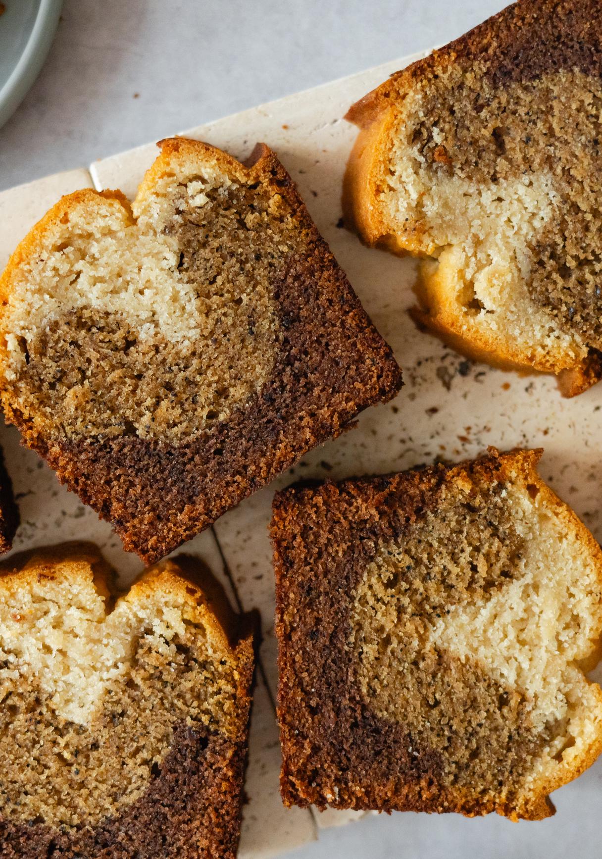 Veganer Marmorkuchen mit Miso