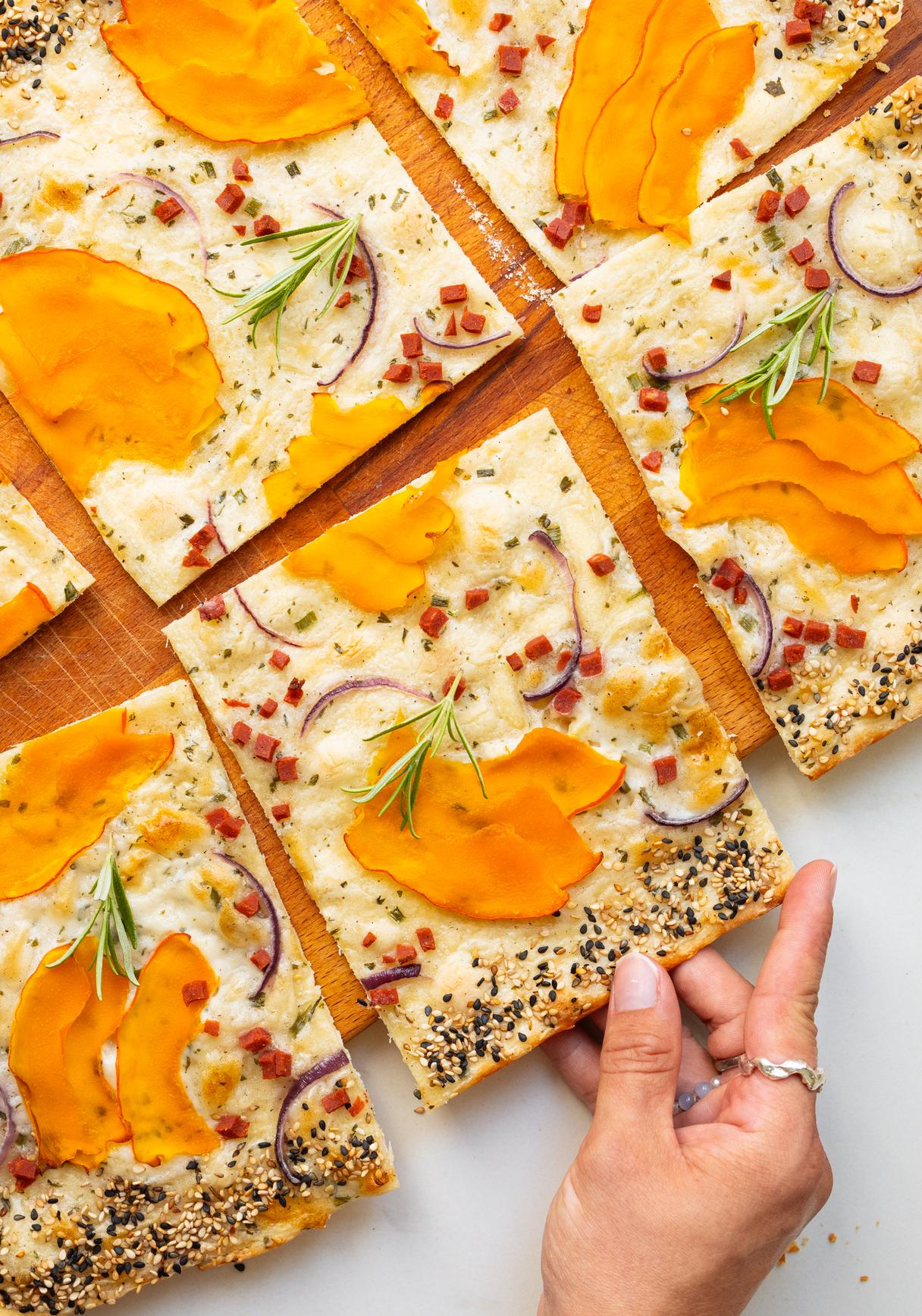 Vegan Pumpkin Tarte Flambée