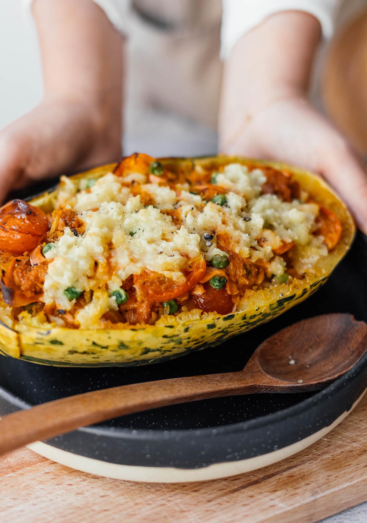 Vegan Spaghetti Squash al Forno