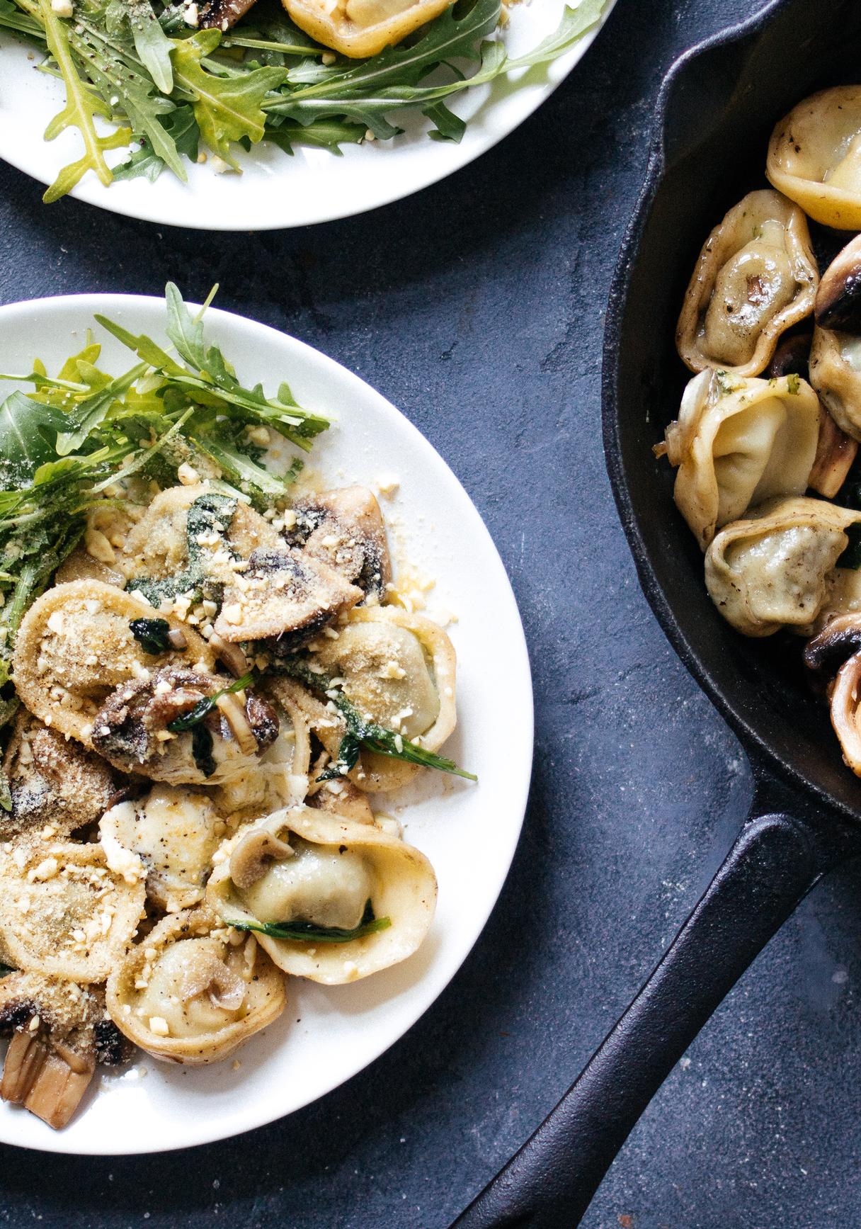 Vegan Tortellini with Spinach & Cashew