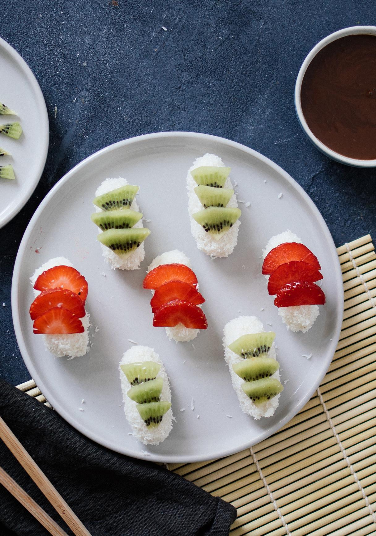 Veganes Süßes Sushi