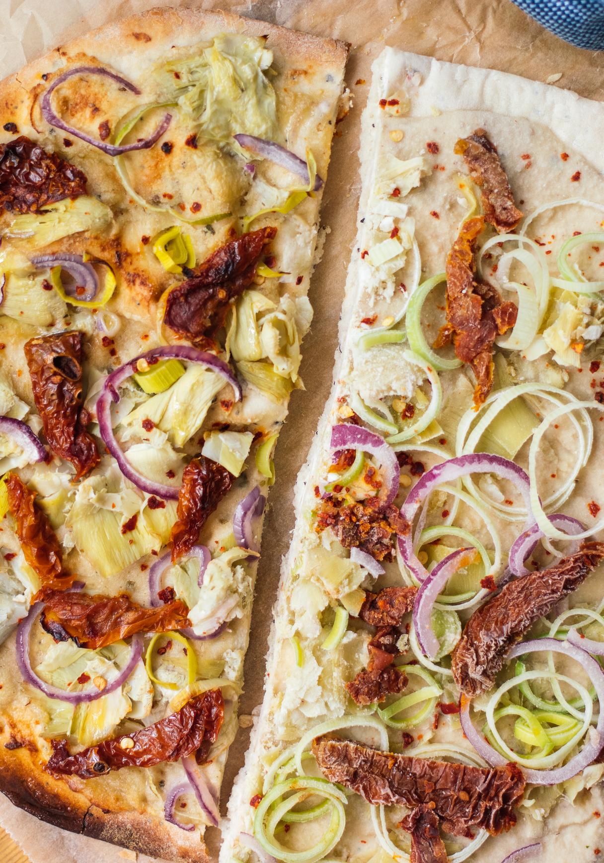Homemade Vegan Frozen Pizza Bianca