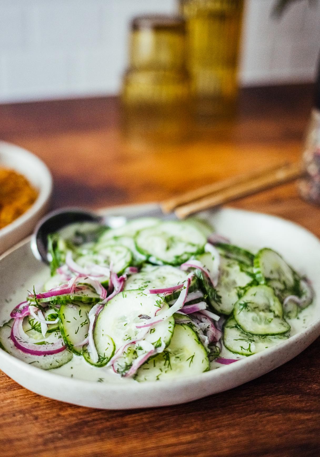 Veganer Gurkensalat