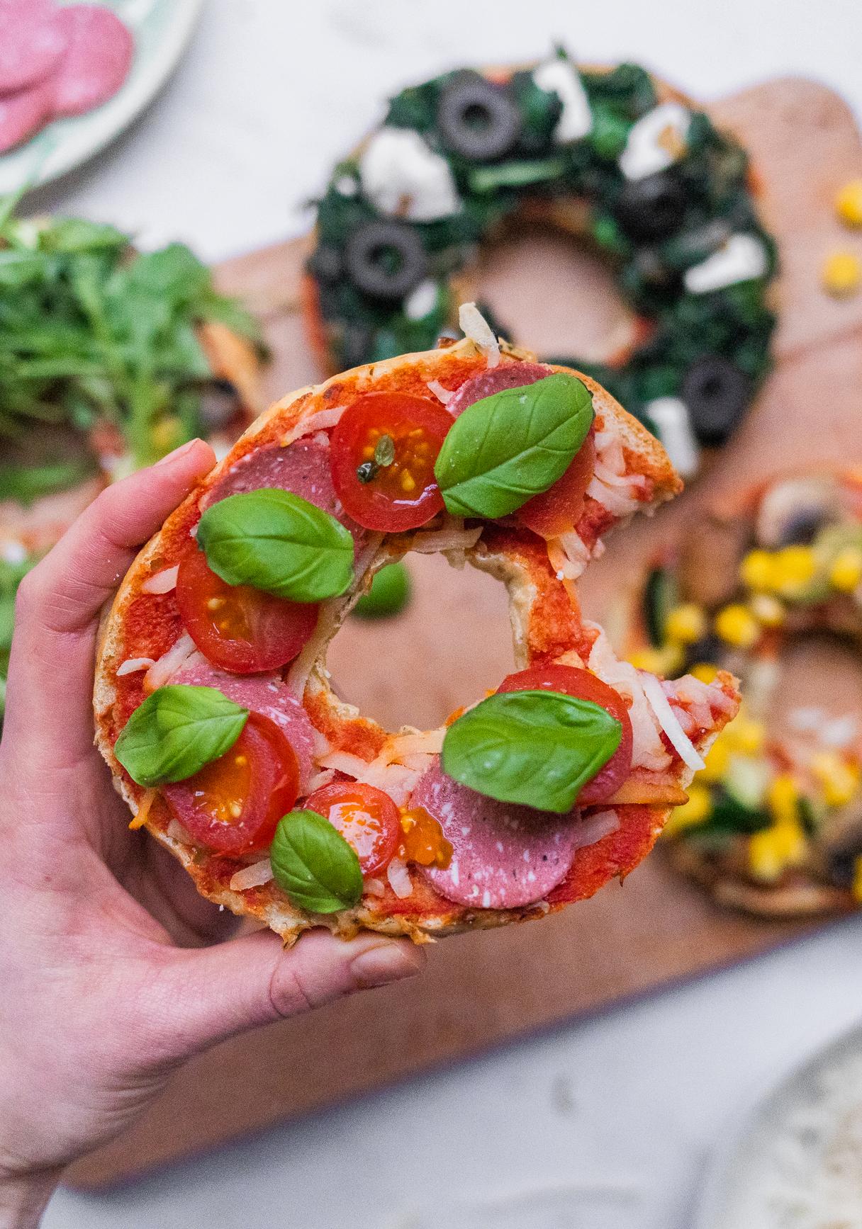 Vegan Pizza Bagel with 3 Topping Ideas