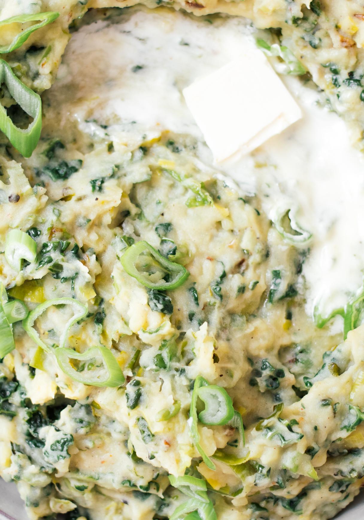 Vegan Colcannon with Roasted Carrots