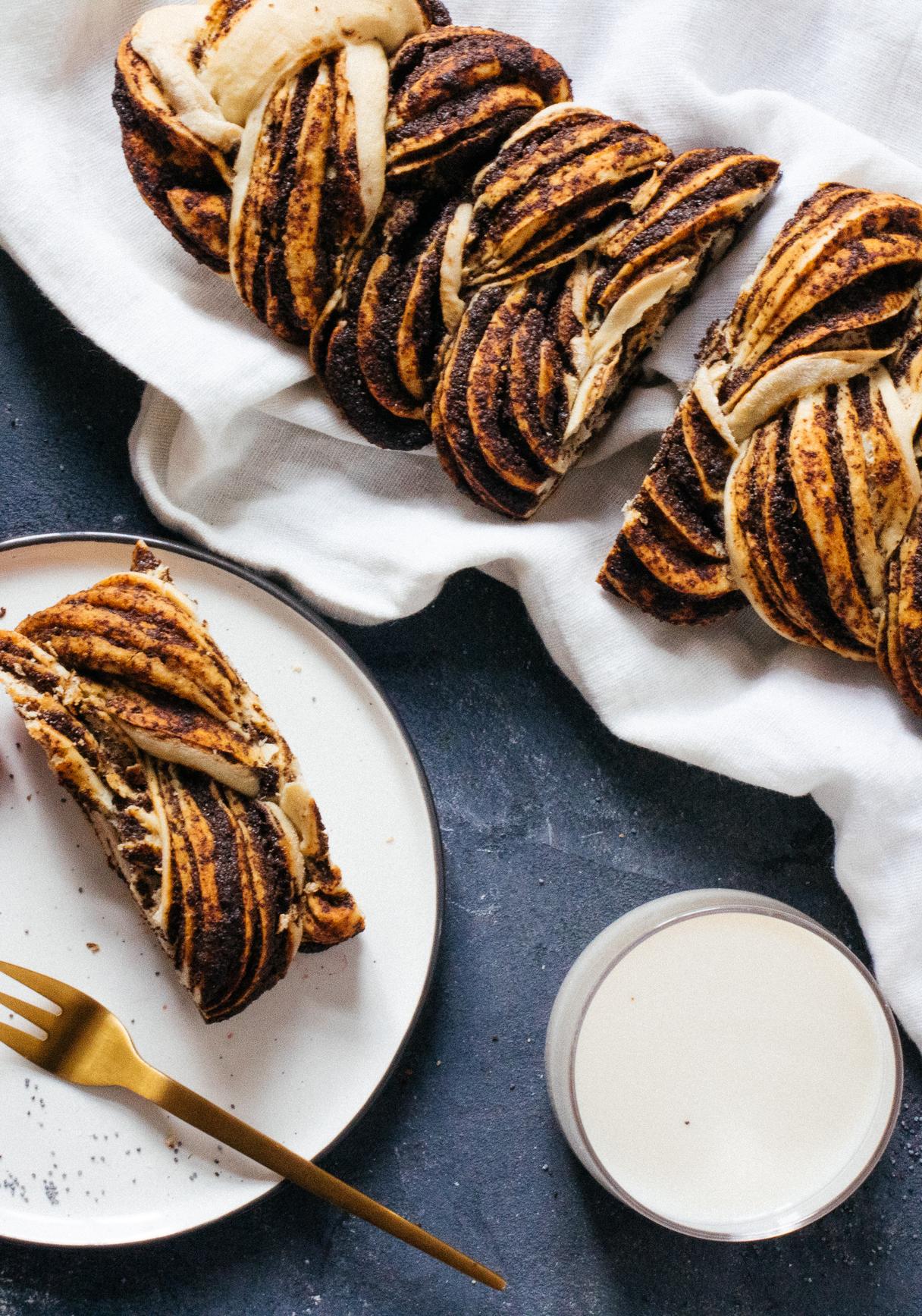 Vegan Poppy Seed Braided Loaves