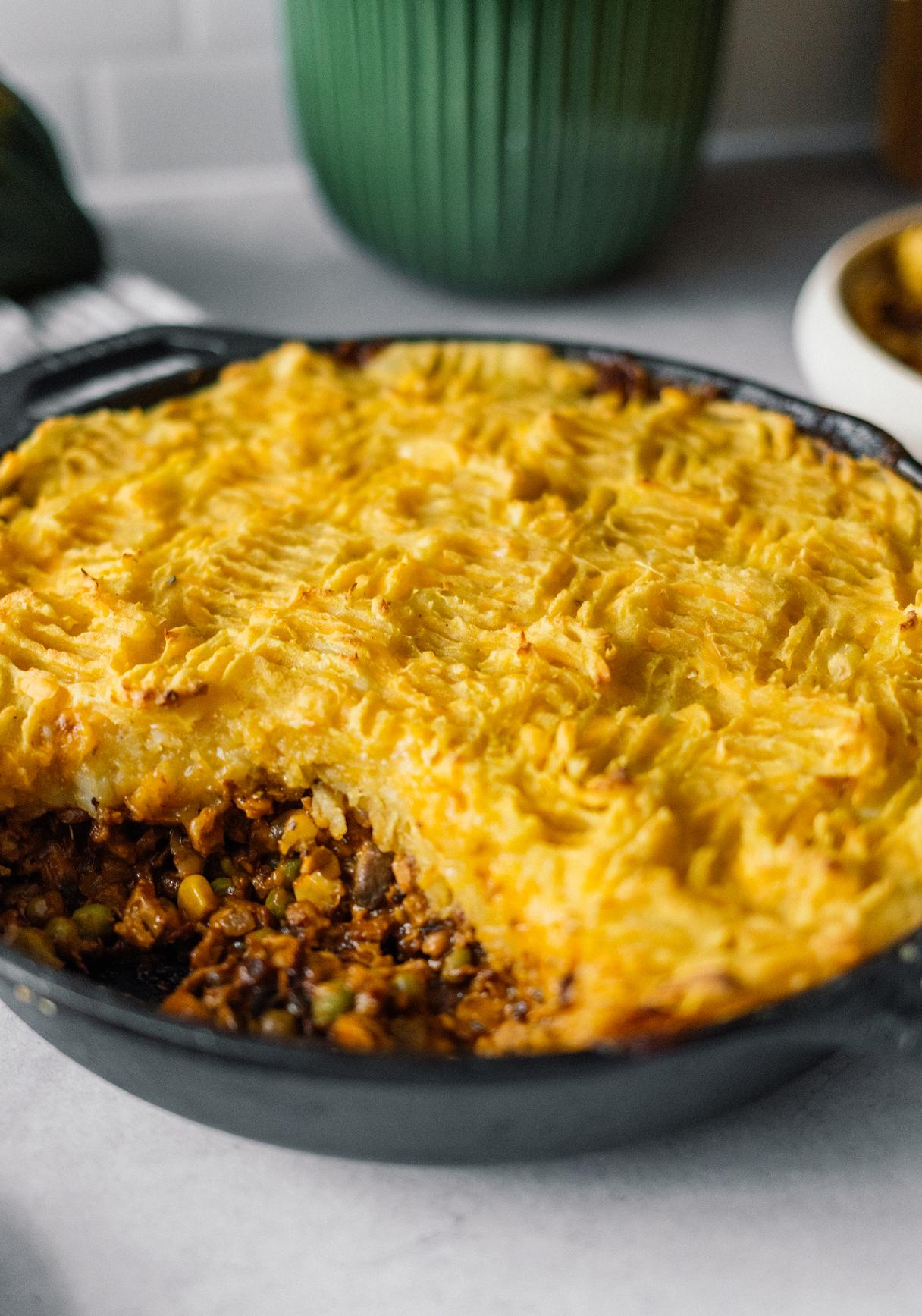 Vegan Cottage Pie with Pumpkin