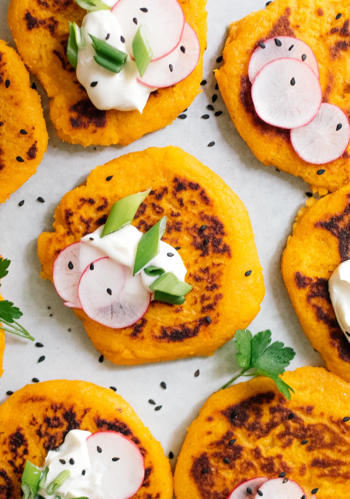 Vegan Sweet Potato Pancakes with 3 Ingredients