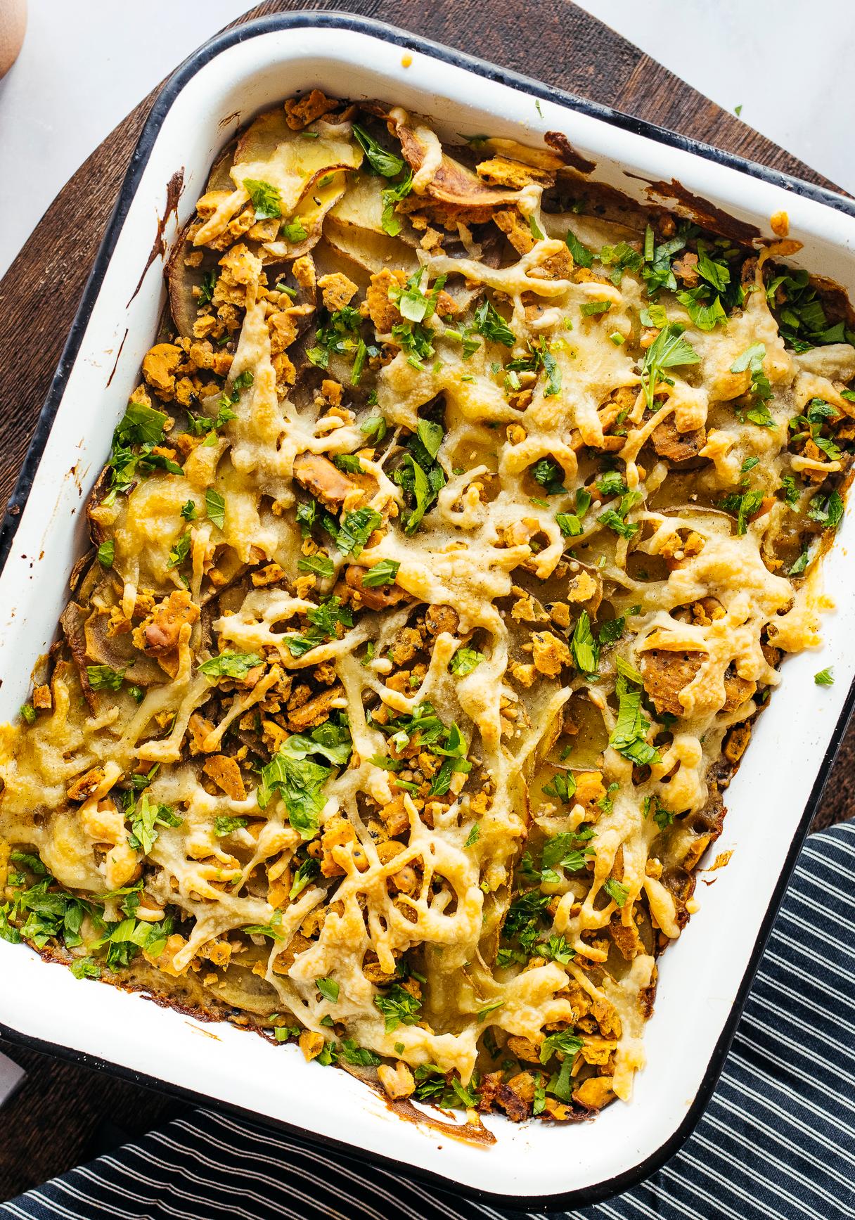 Veganes Crunchy Kartoffelgratin