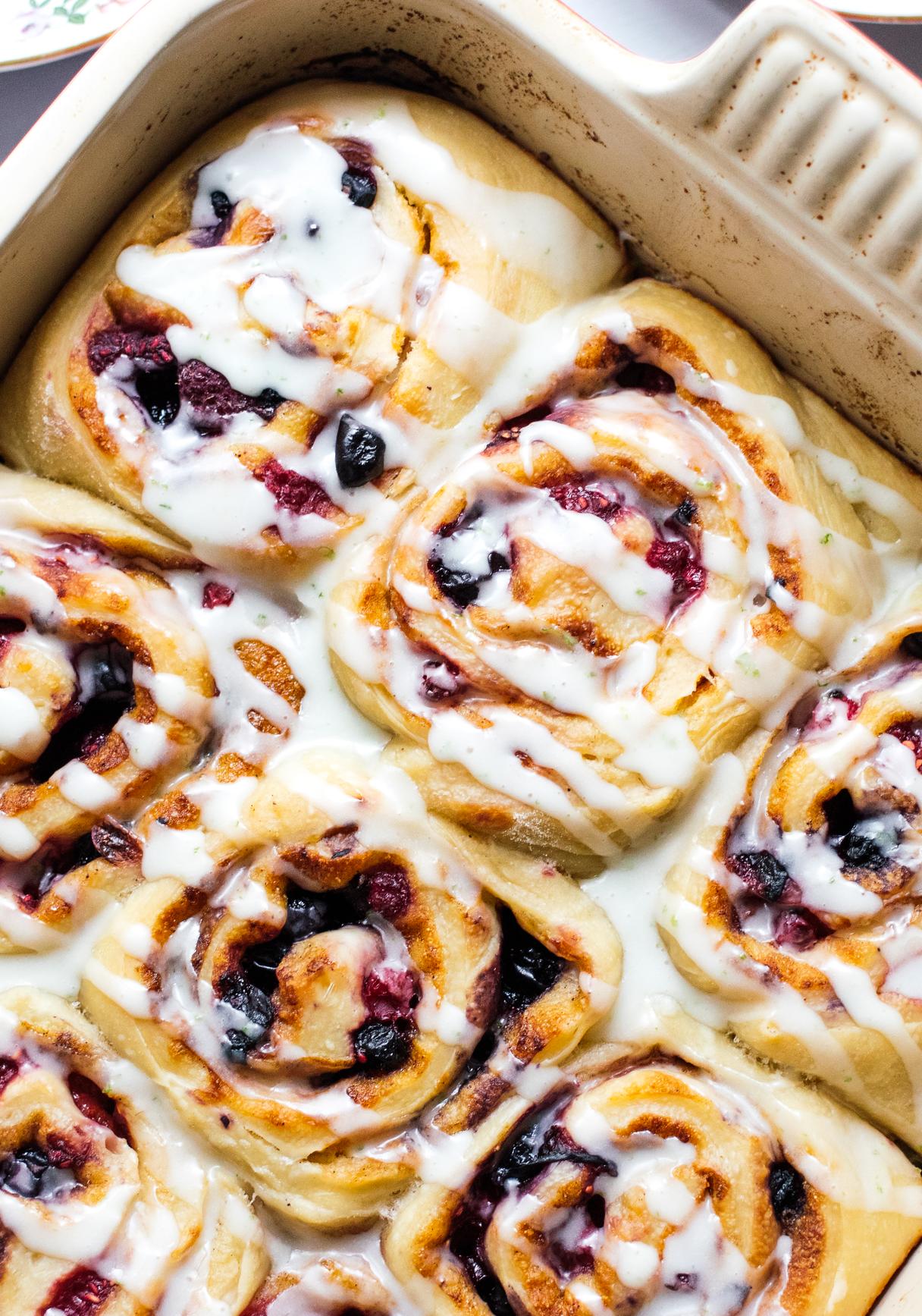 Vegan Berry Rolls with Cardamom