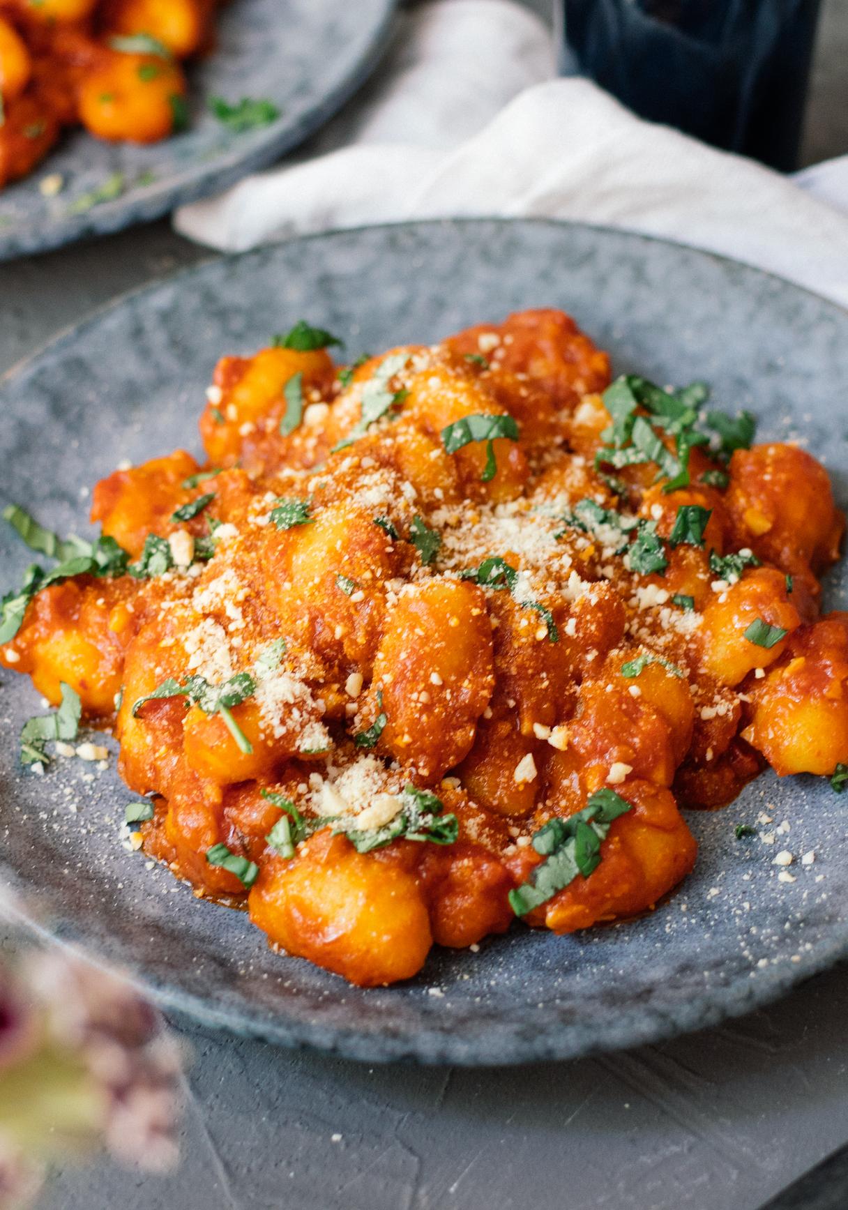 Vegane Gnocchi all'arrabbiata