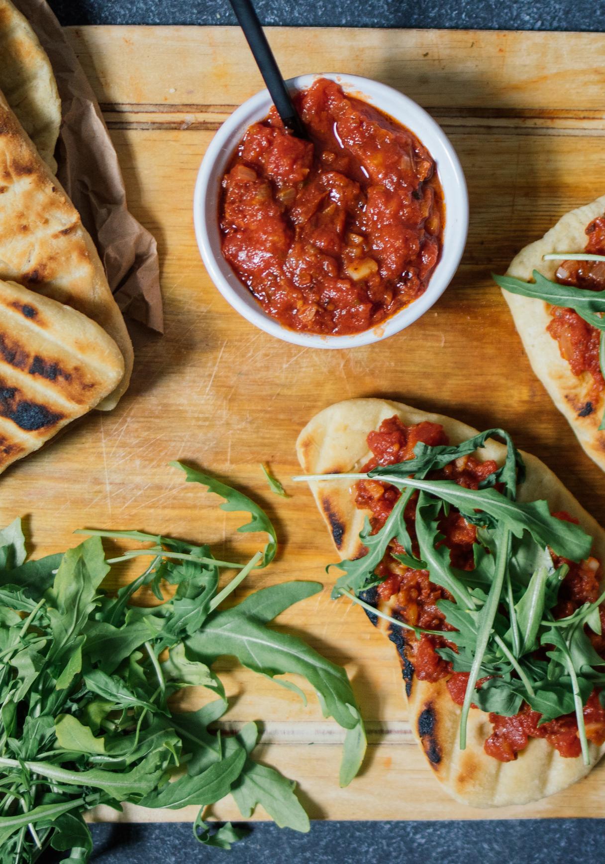 Grilled Bread with Tomato Spread