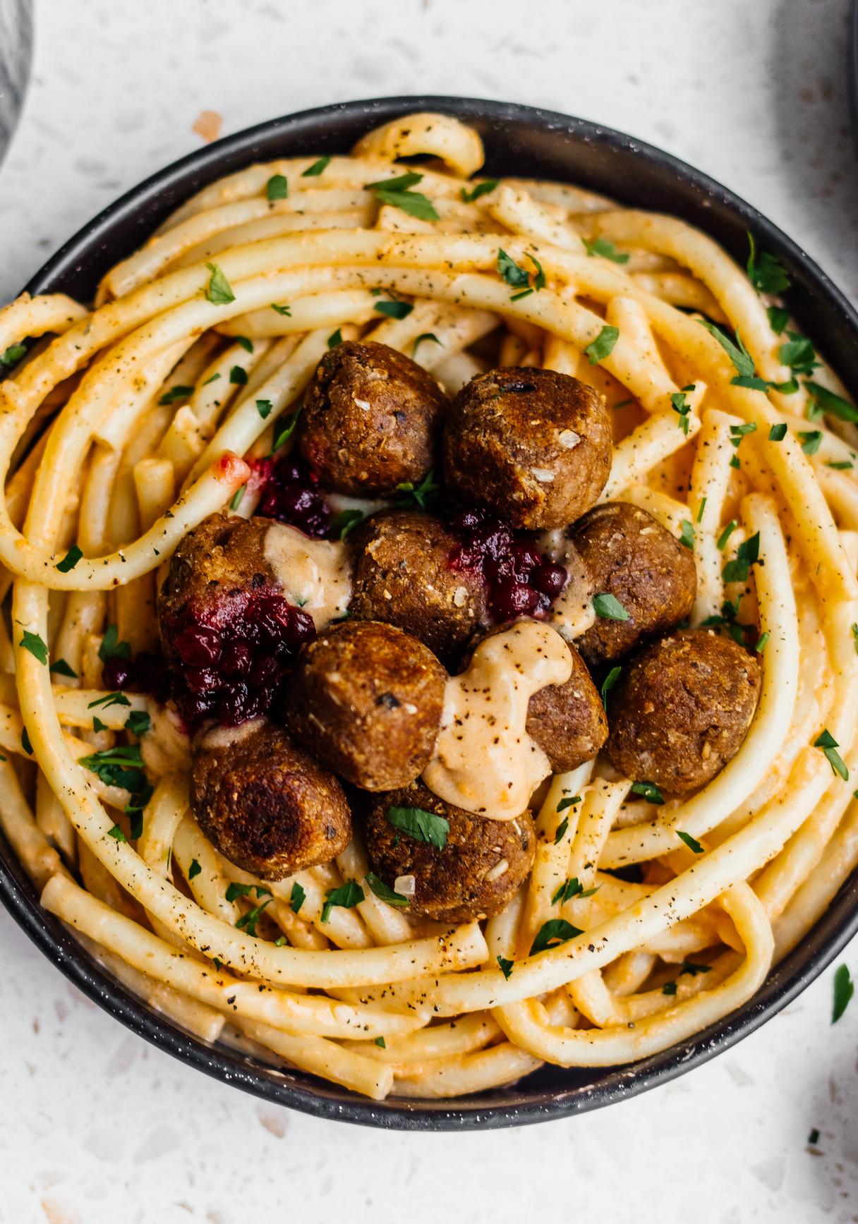 Vegane Köttbullar-Pasta