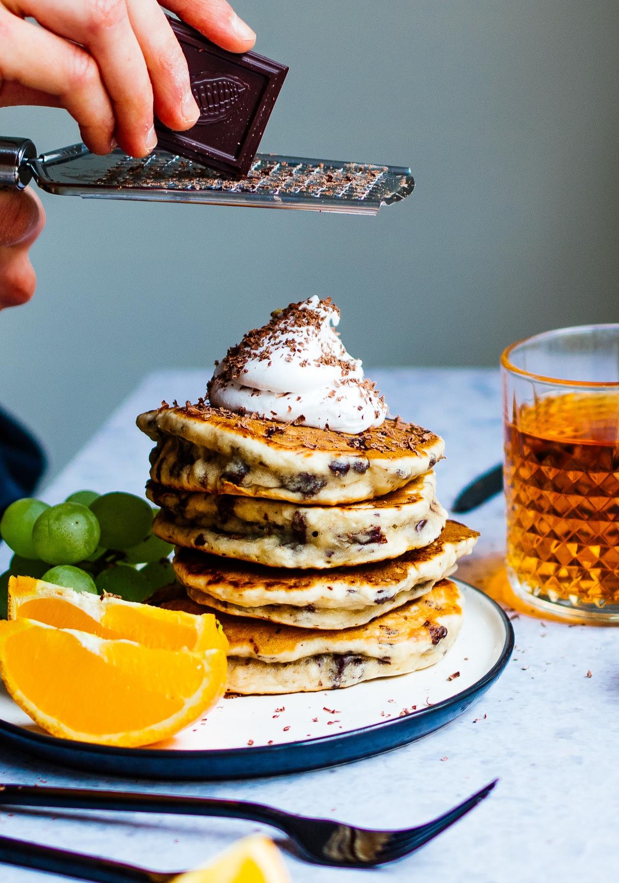 Vegane Stracciatella-Pancakes