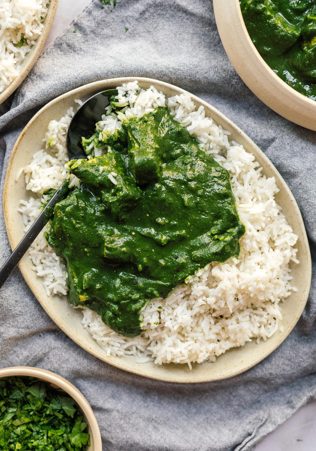 Veganes Palak Paneer