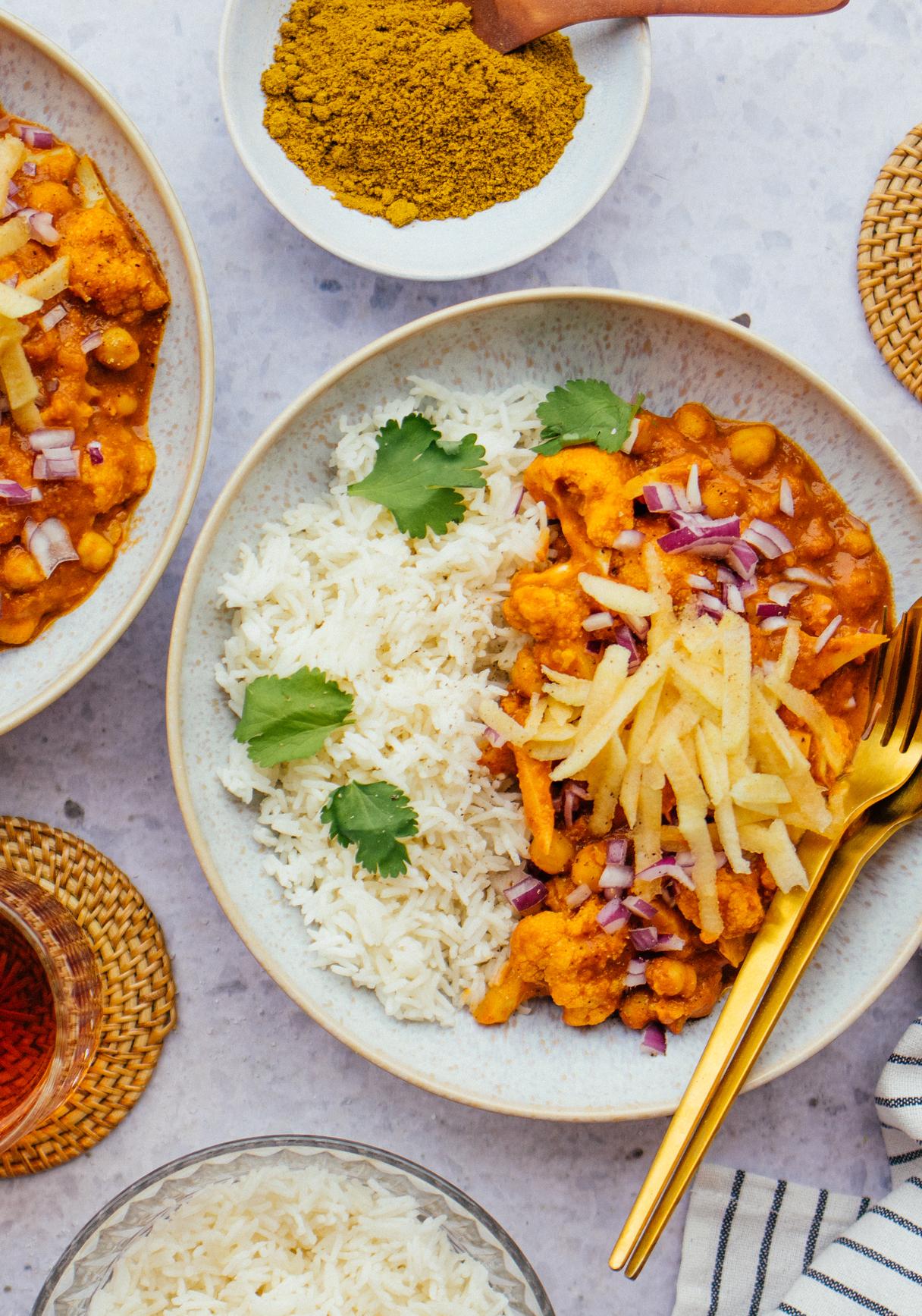 Veganes Madras Curry mit Apfel