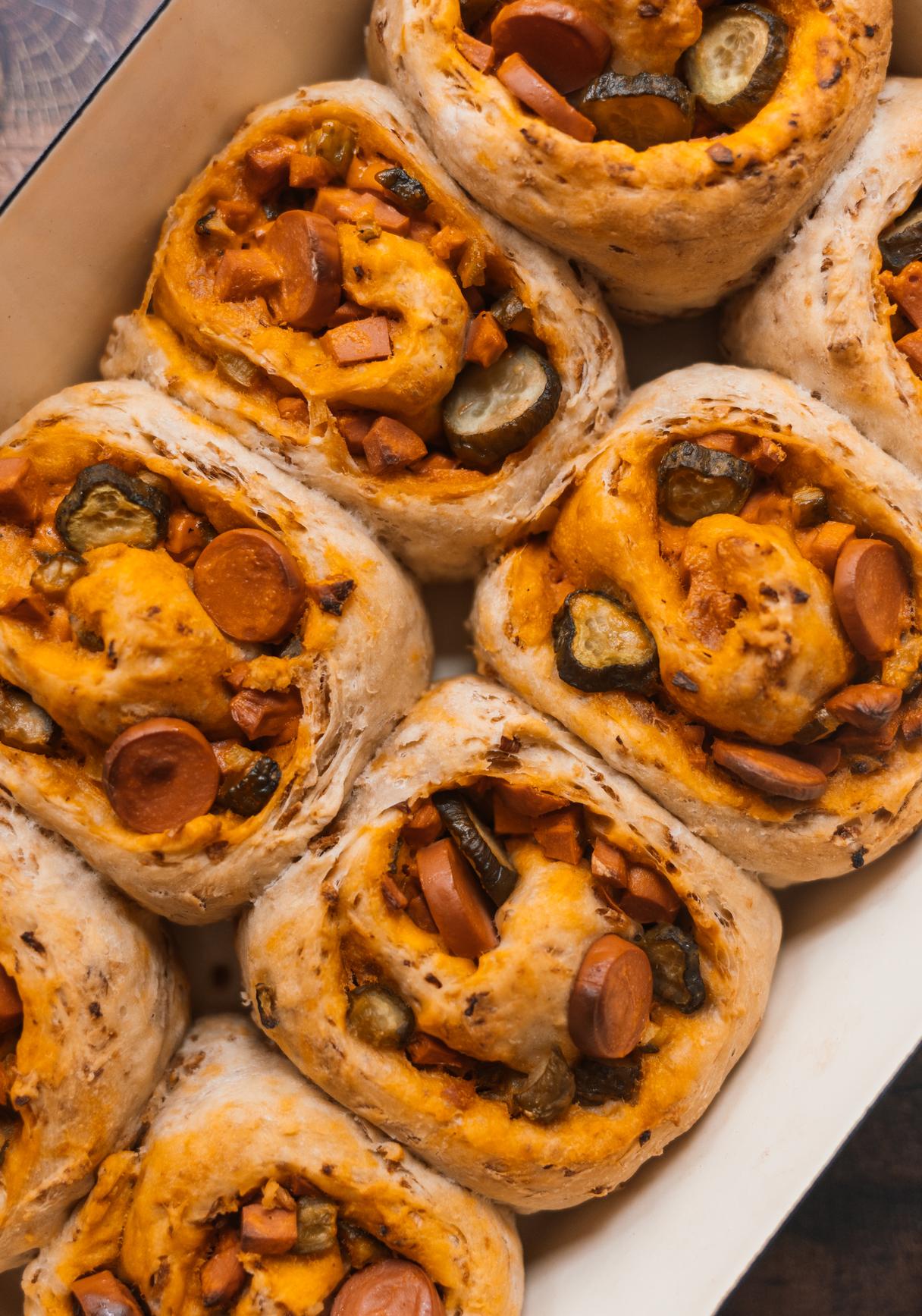 Vegane Hot-Dog-Schnecken
