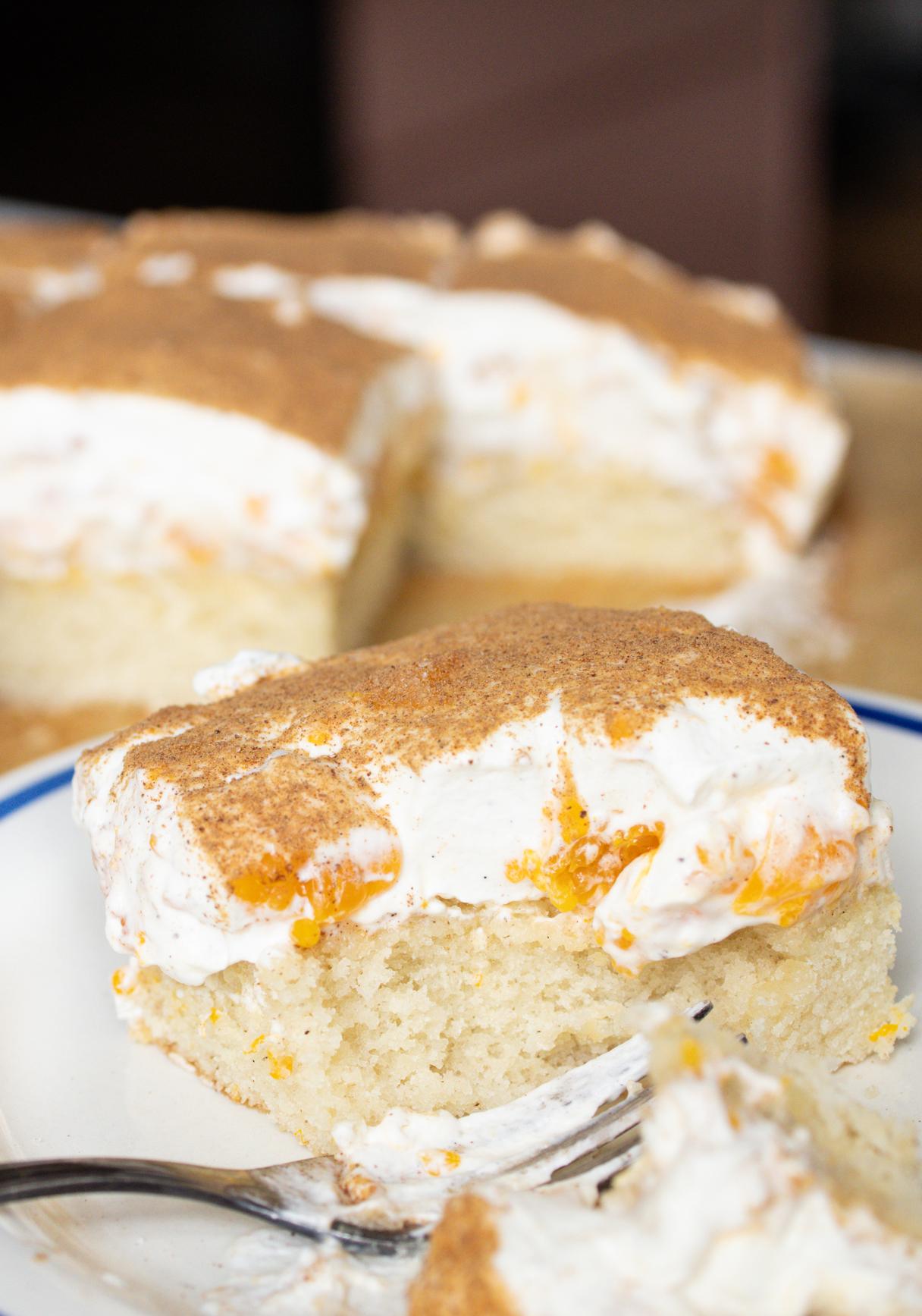 Vegan Fanta Cake with Sour Cream and Mandarin Cream