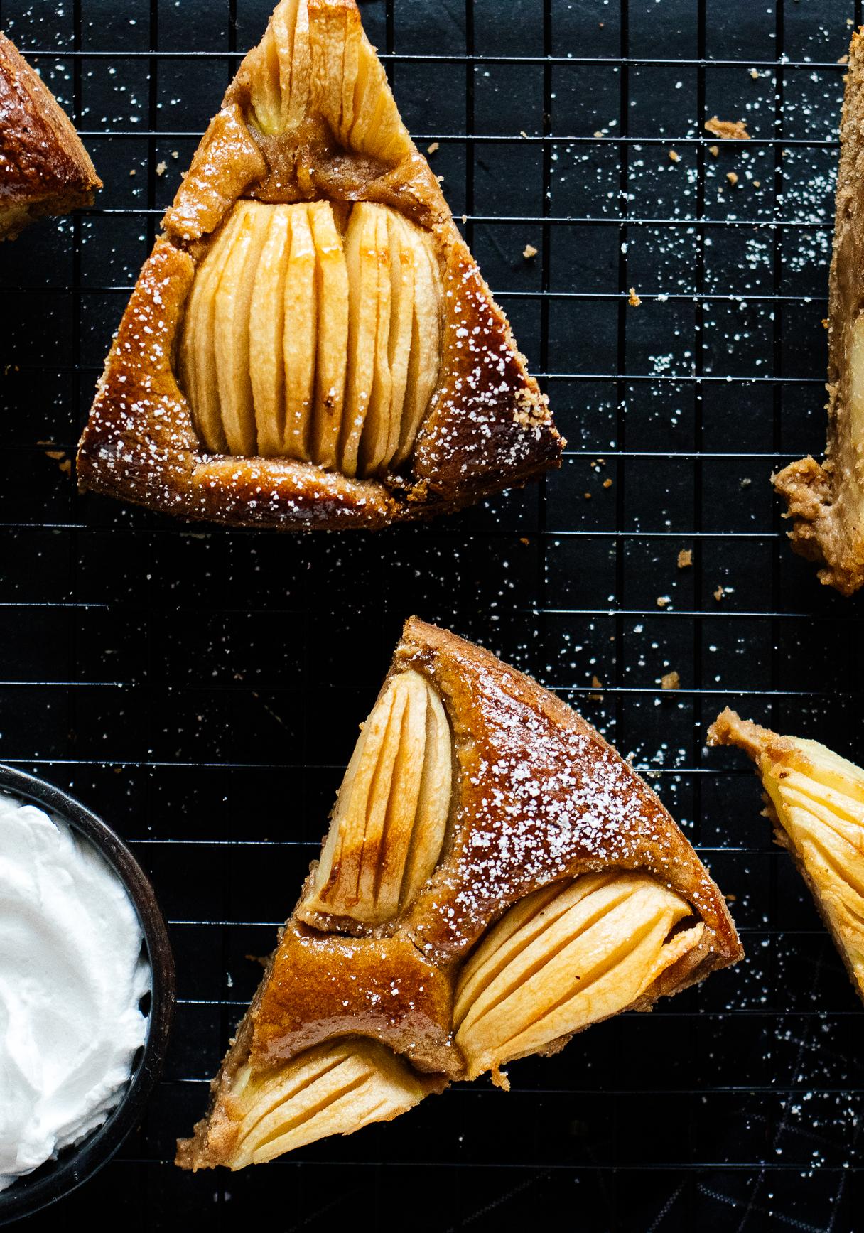 Veganer versunkener Apfelkuchen