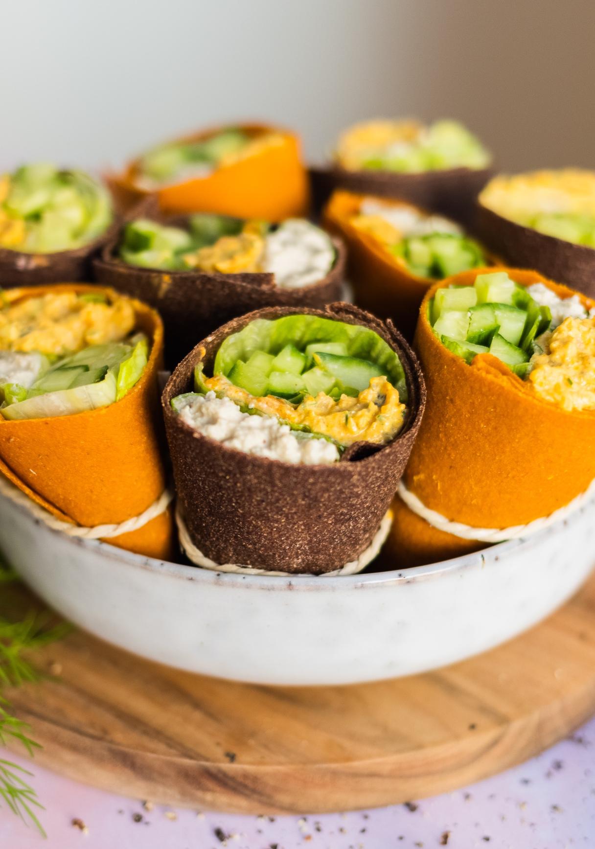 Wraps mit veganer Möhrenlachs-Creme