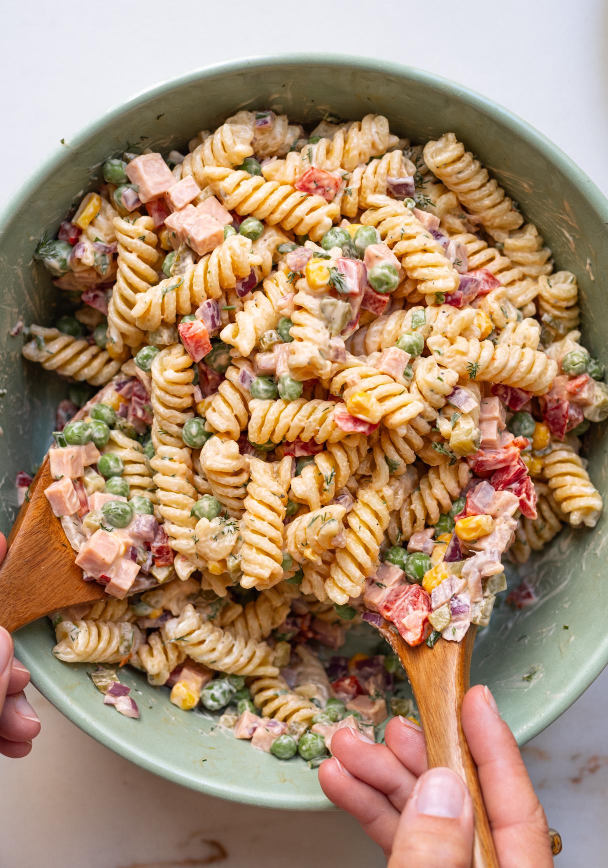 Vegan Pasta Salad with Mayo Dressing