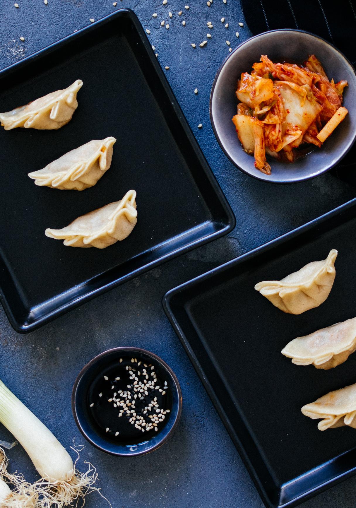 Vegan Mandu with Kimchi