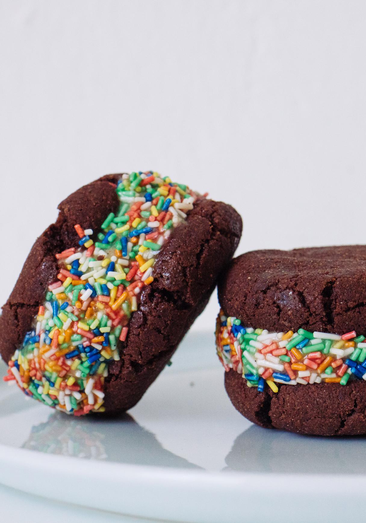 Vegan Nicecream Sandwiches with Sprinkles