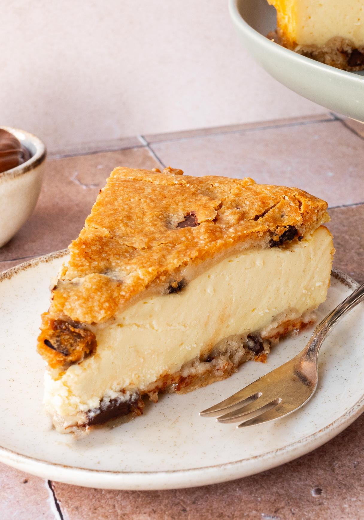 Veganer Cookie Dough Cheesecake