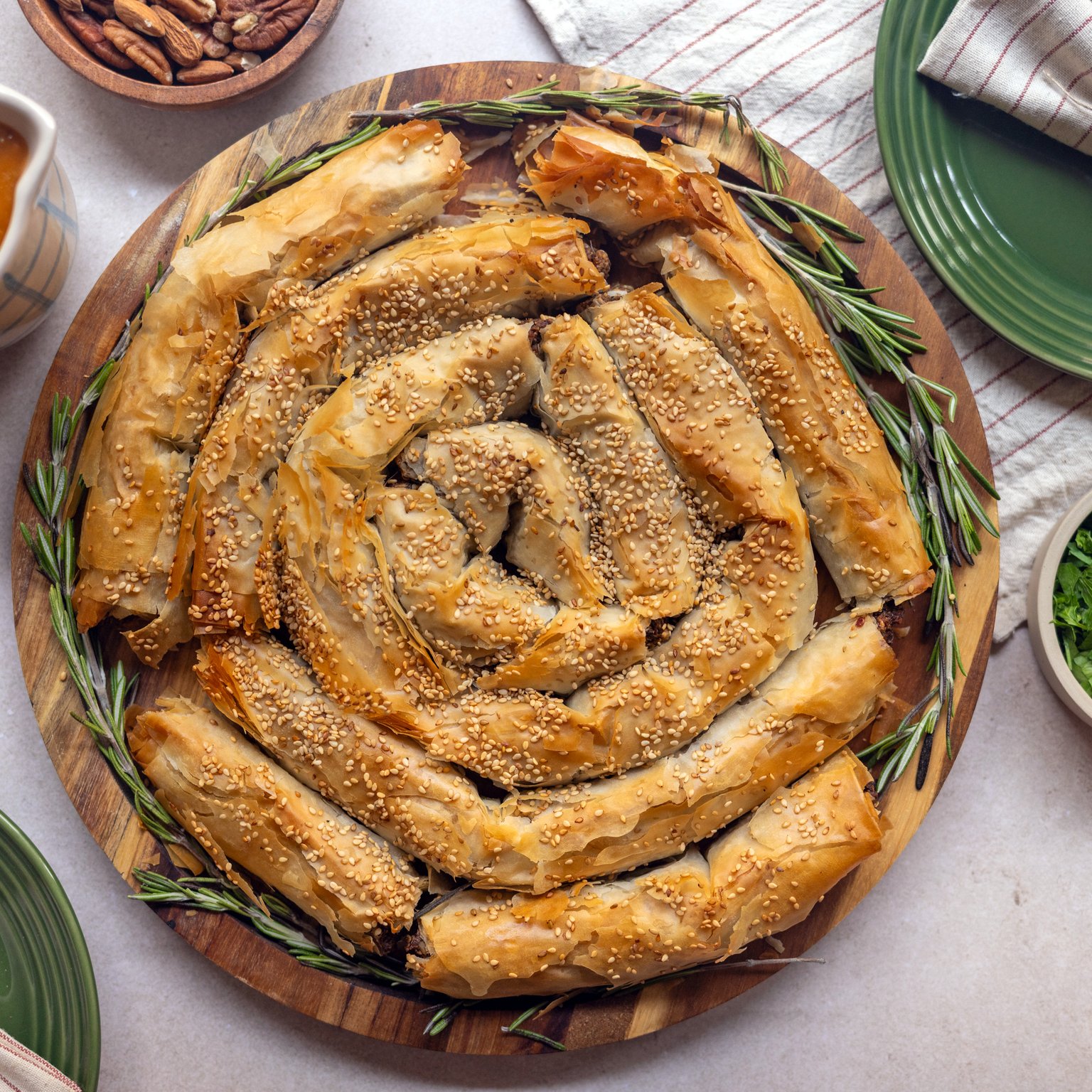 Plant-Based Nut Roast Strudel With Quick Gravy