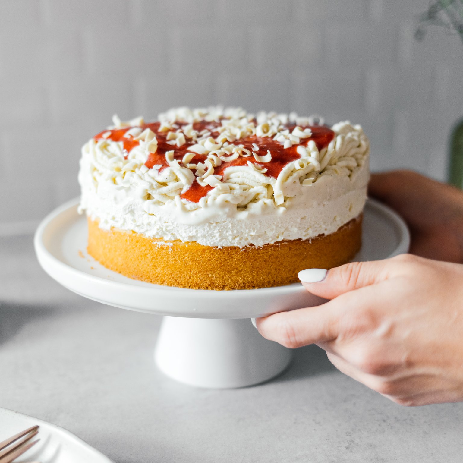 Vegane Spaghettieis-Torte