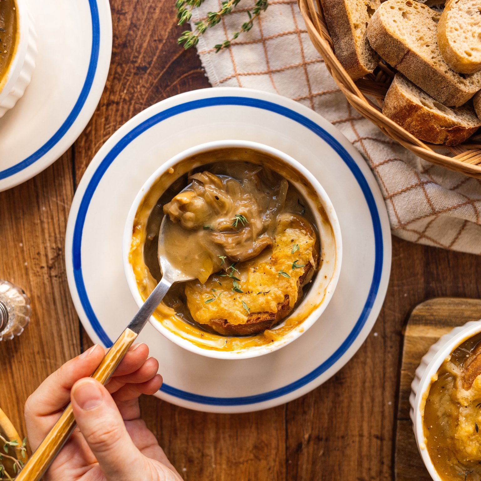 Vegan French Onion Soup with Mushrooms