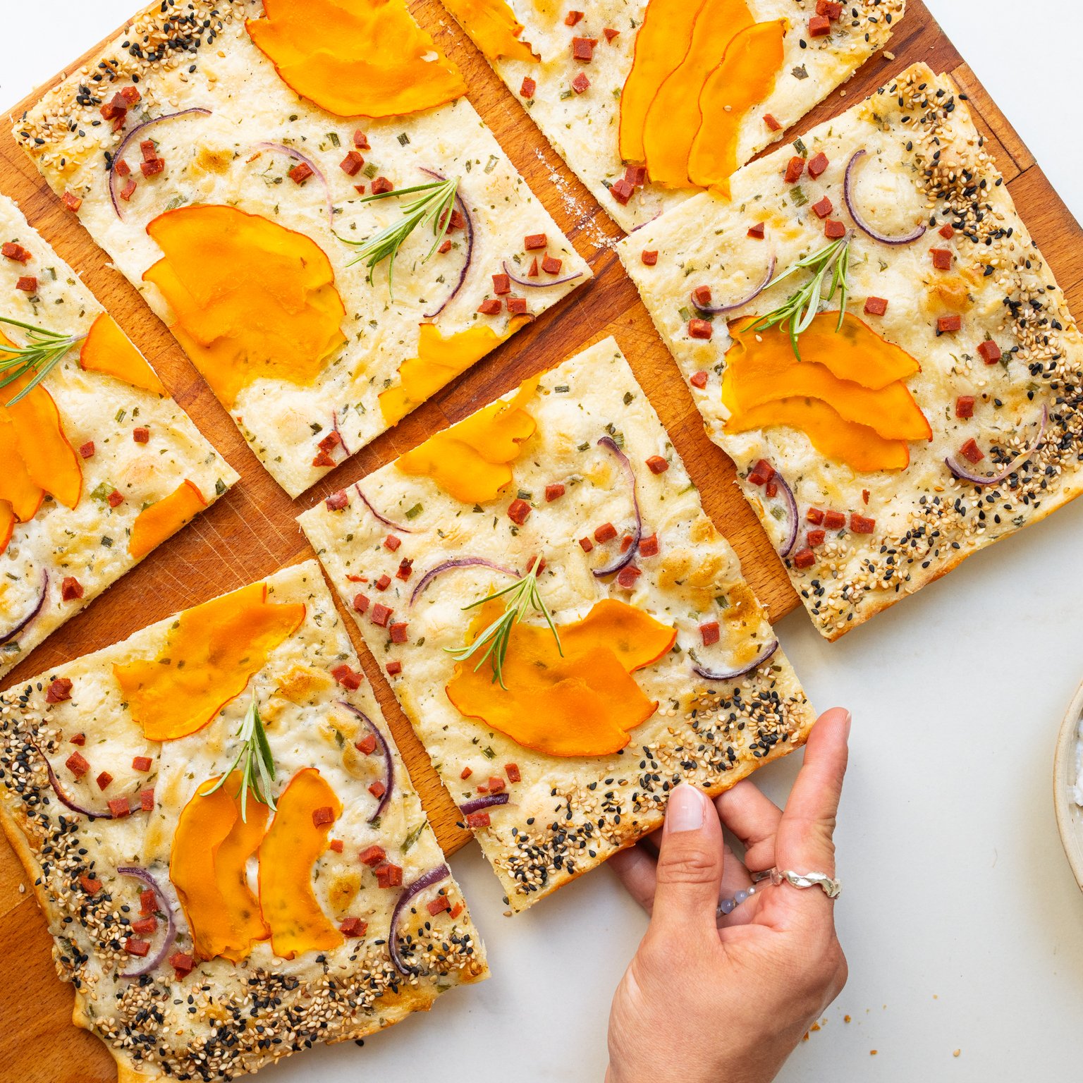 Vegan Pumpkin Tarte Flambée