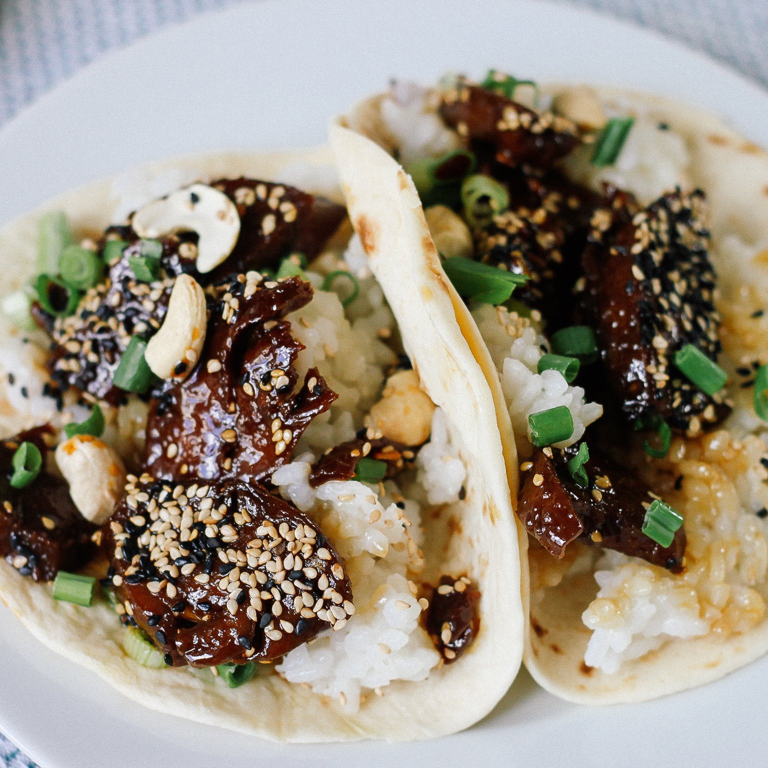 Vegane Teriyaki Mock Chicken Tacos