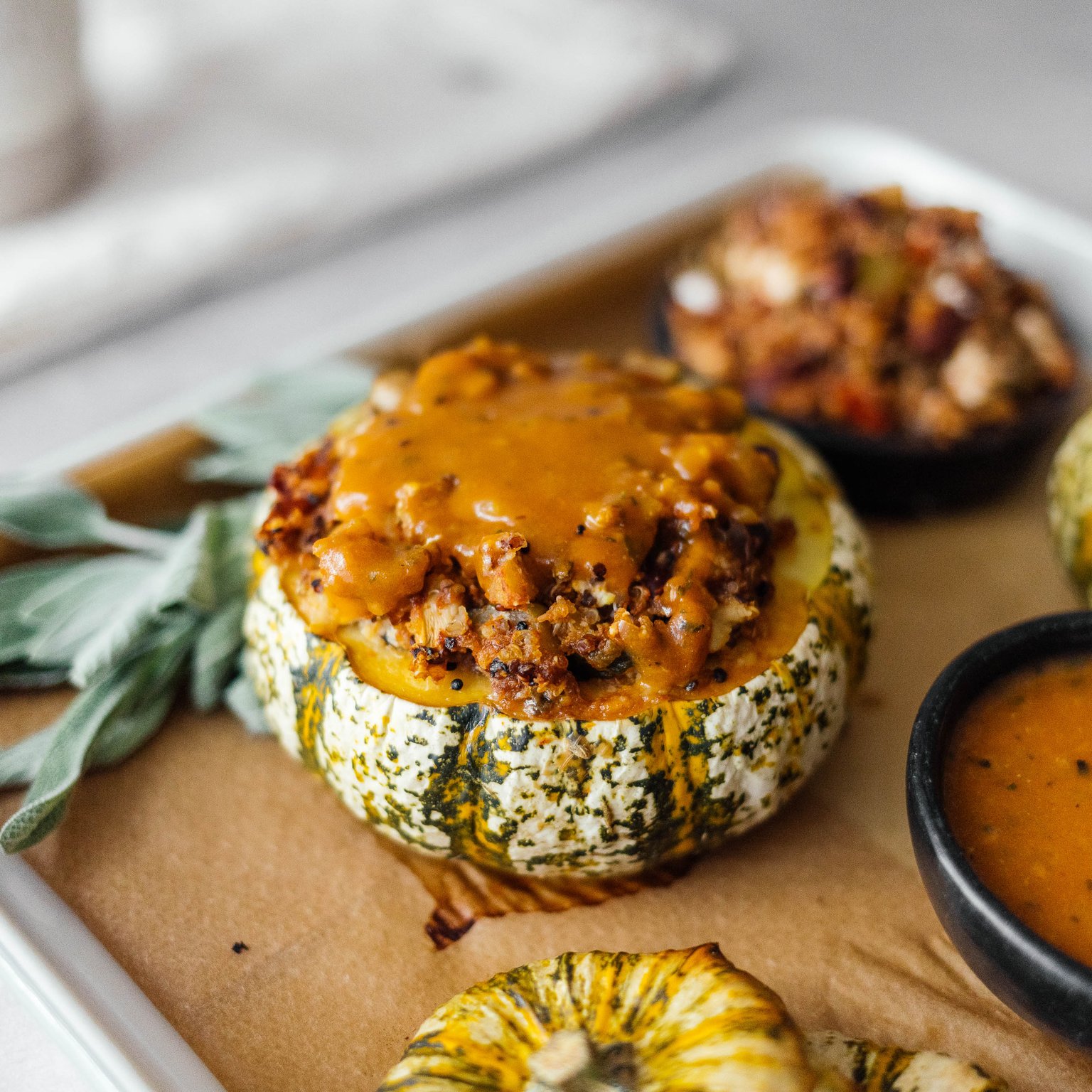 Baked Squash with Quinoa Filling