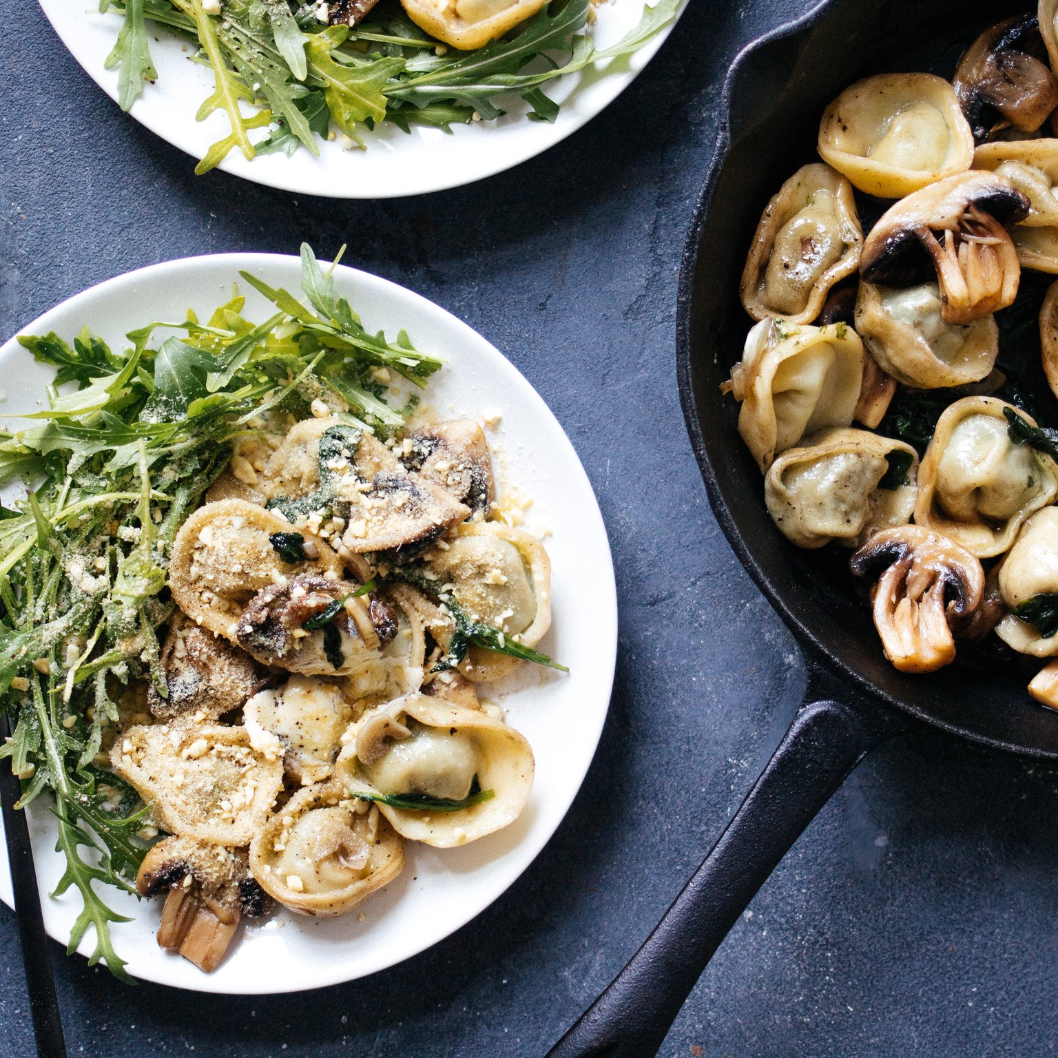Vegane Tortellini mit Spinat-Cashew-Füllung