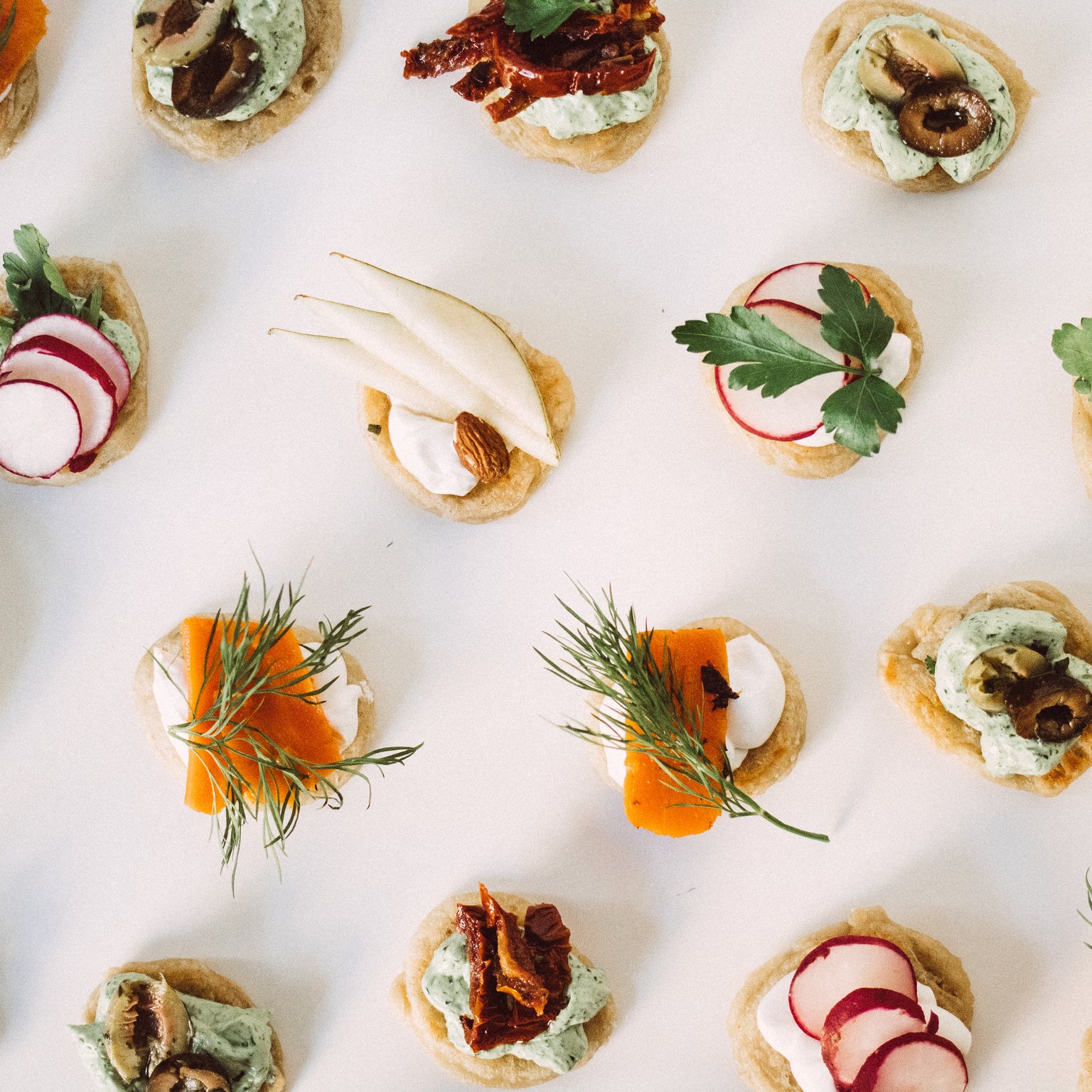 Vegan Mini Blinis with Carrot Lox