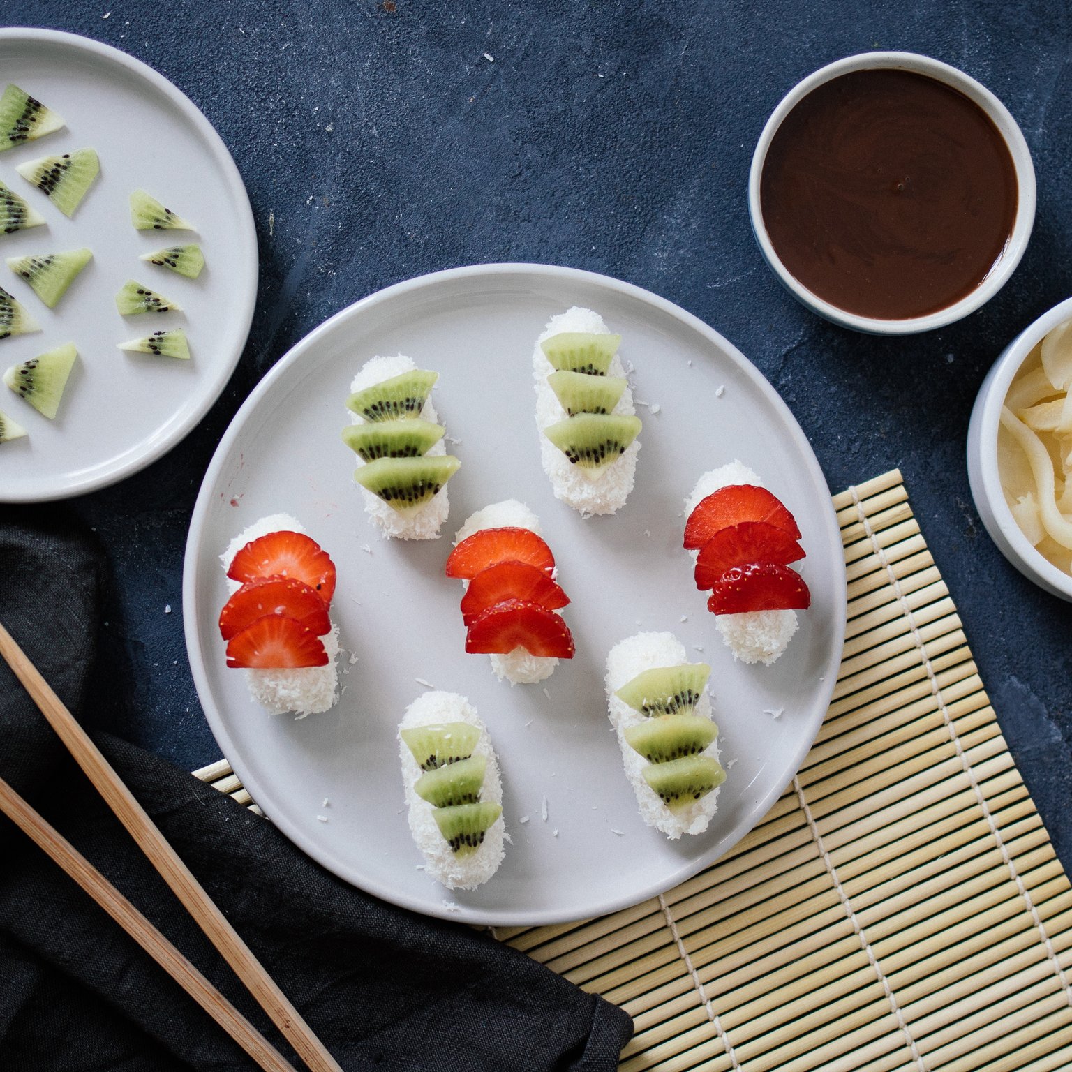 Veganes Süßes Sushi