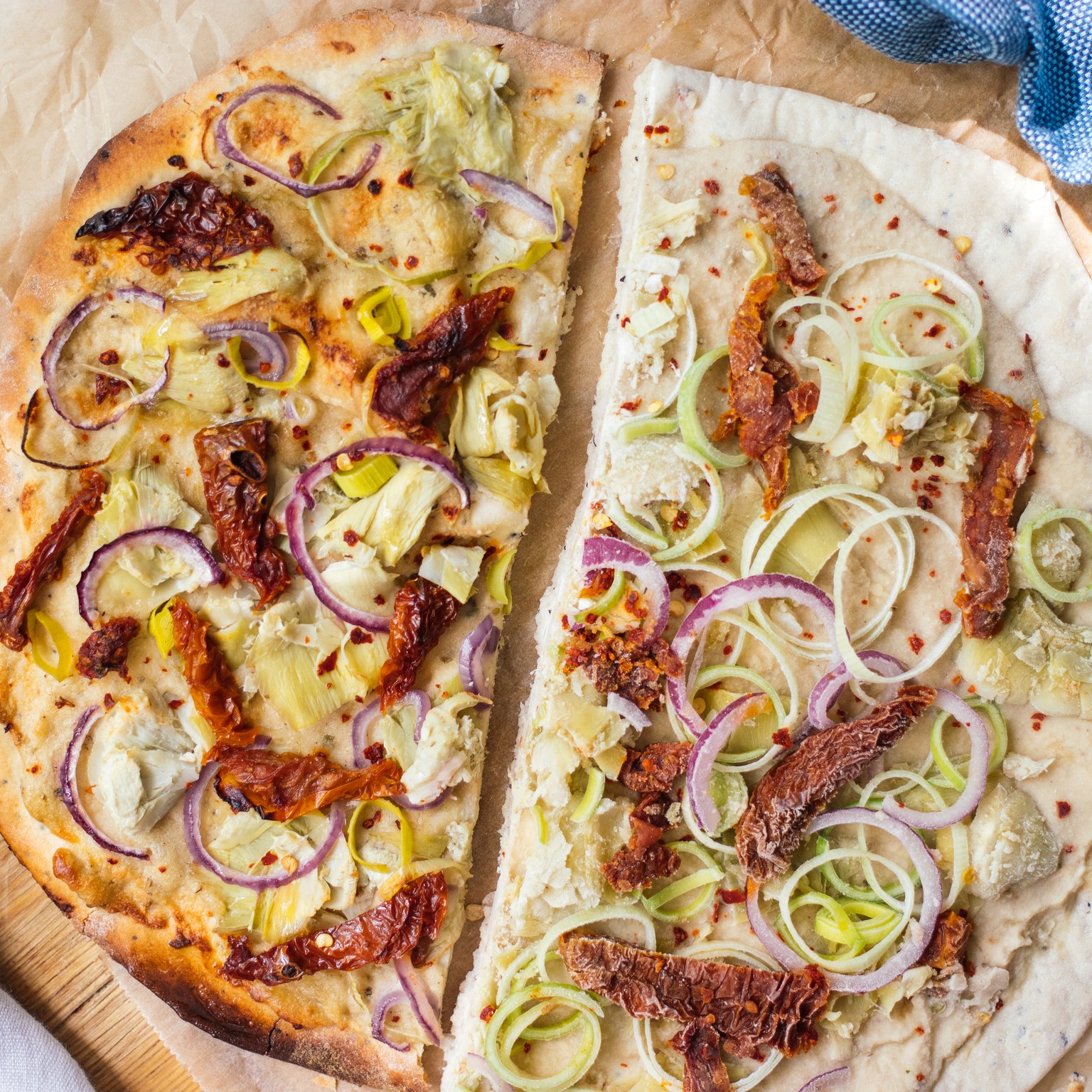Homemade Vegan Frozen Pizza Bianca