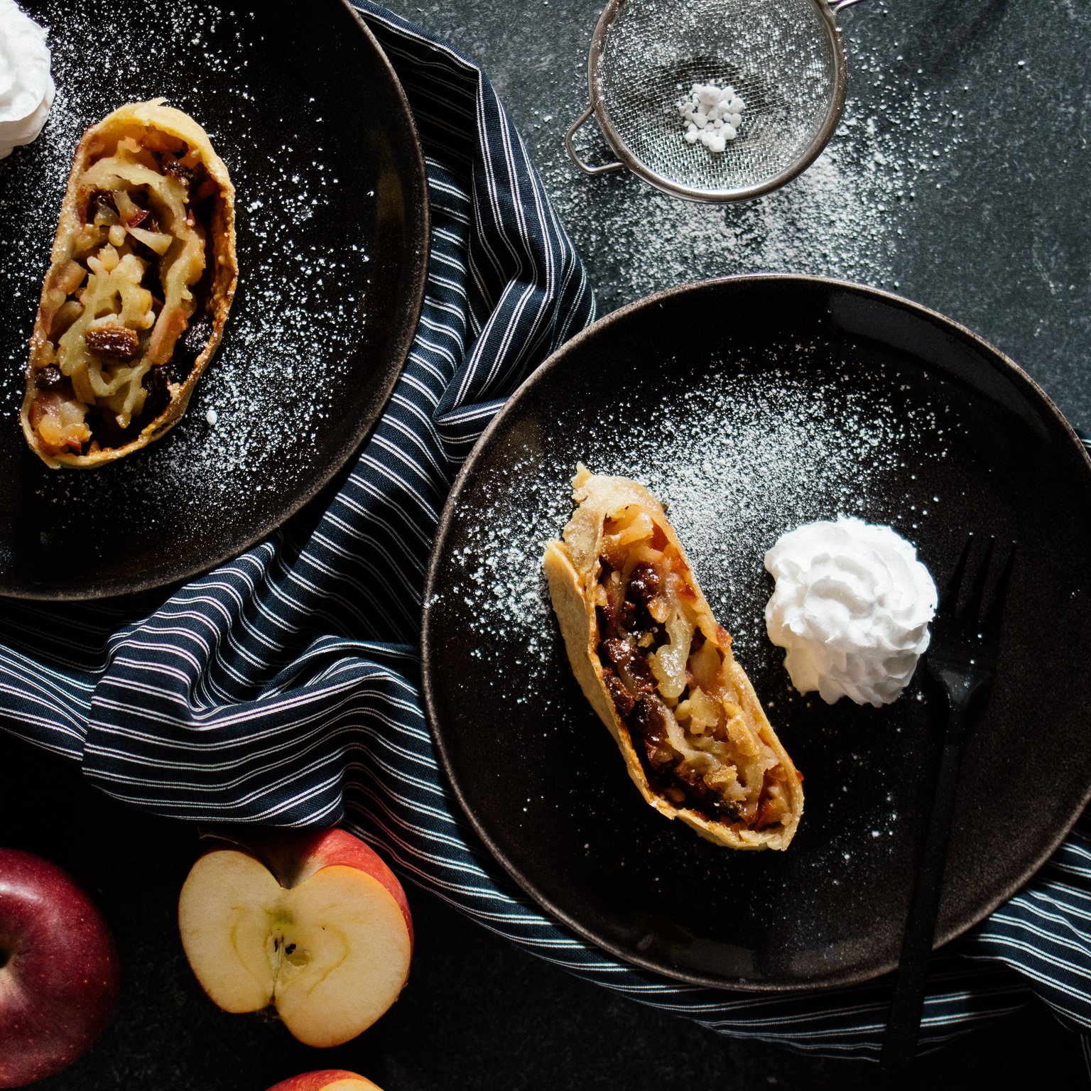 Vegan Apple Strudel with Marzipan Filling