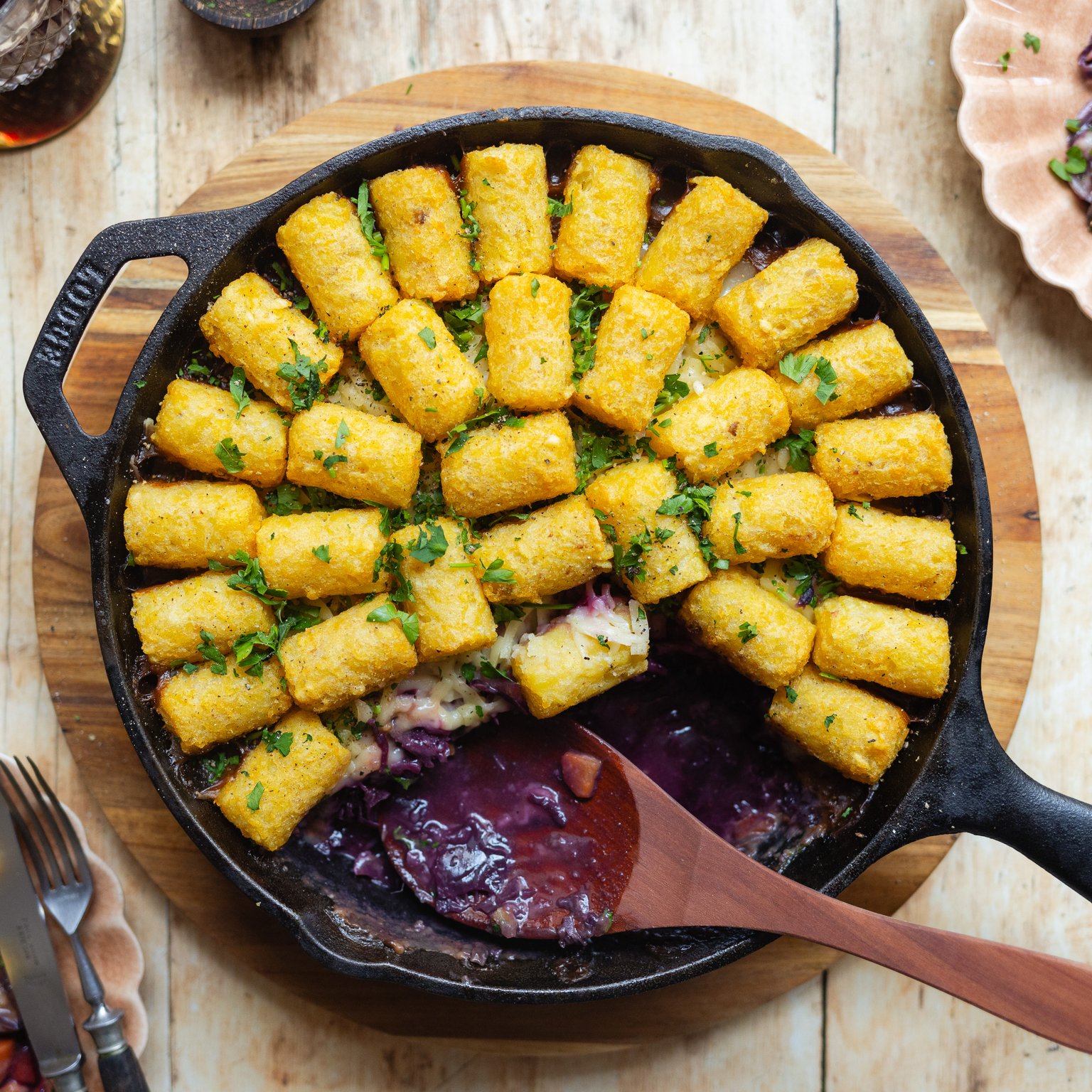 Veganer Weihnachts-Krokettenauflauf