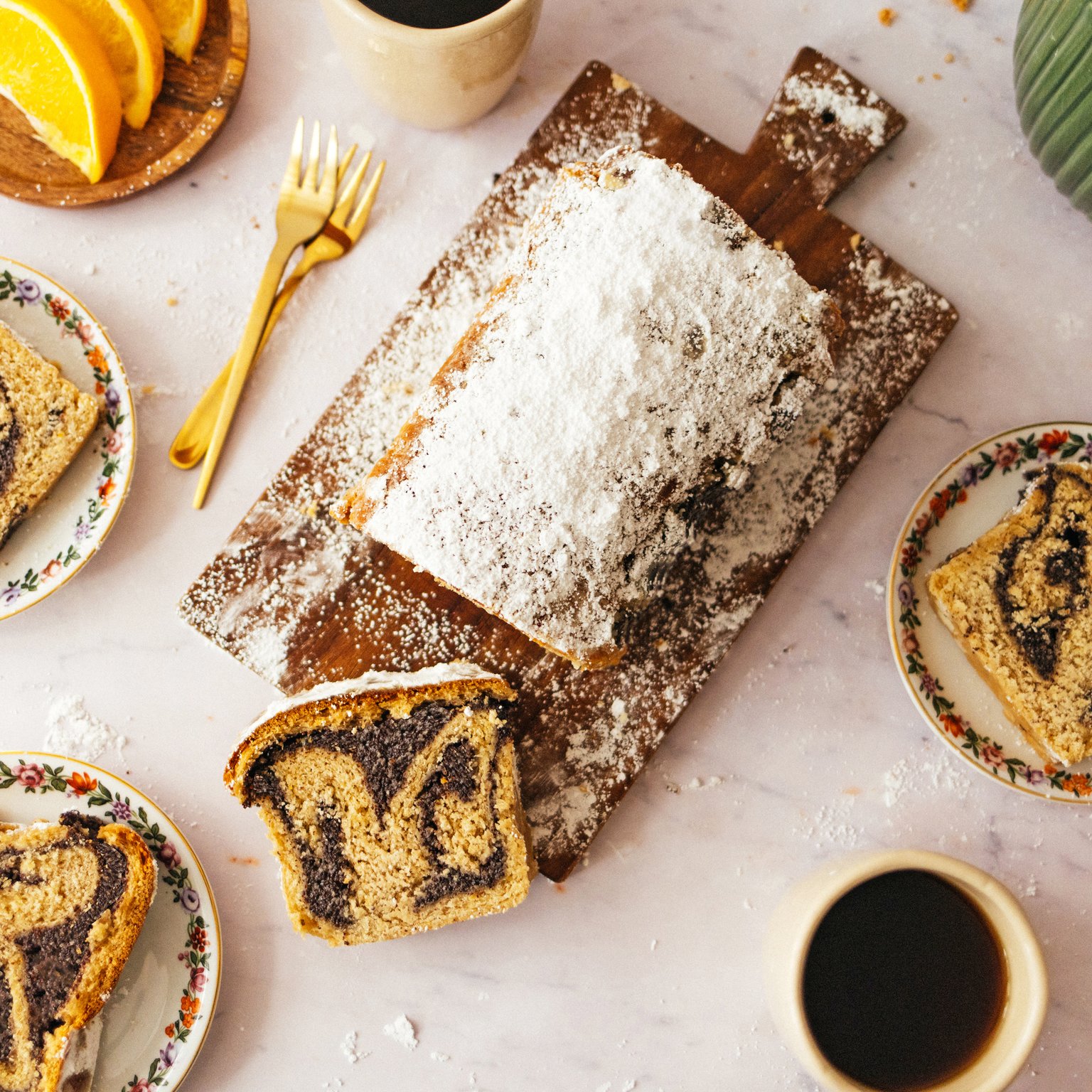 Vegan Curd Stollen with Poppy Seed