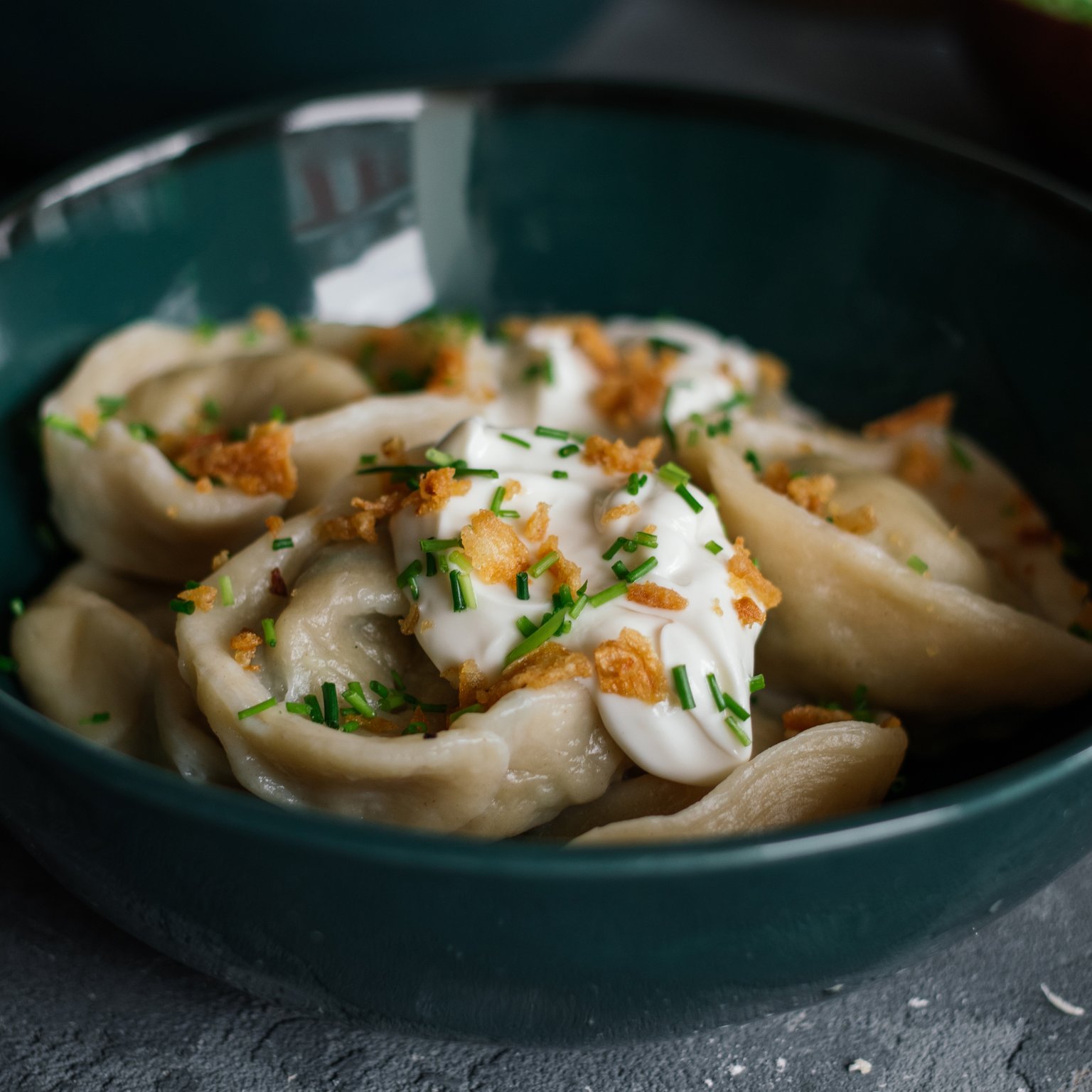Vegan Pelmeni with Spelt and Spinach Filling