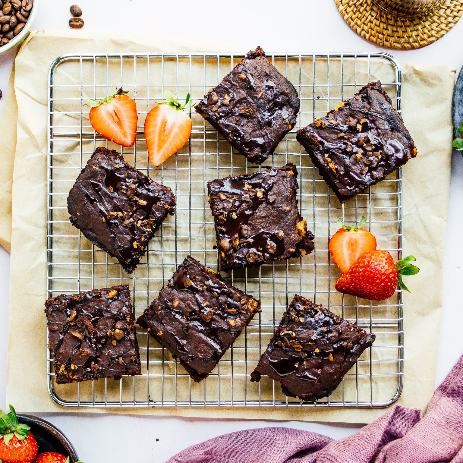 Vegane Espresso-Brownies