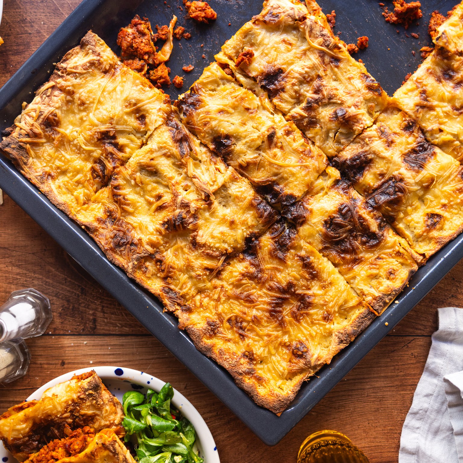 Einfache vegane Lasagne vom Blech
