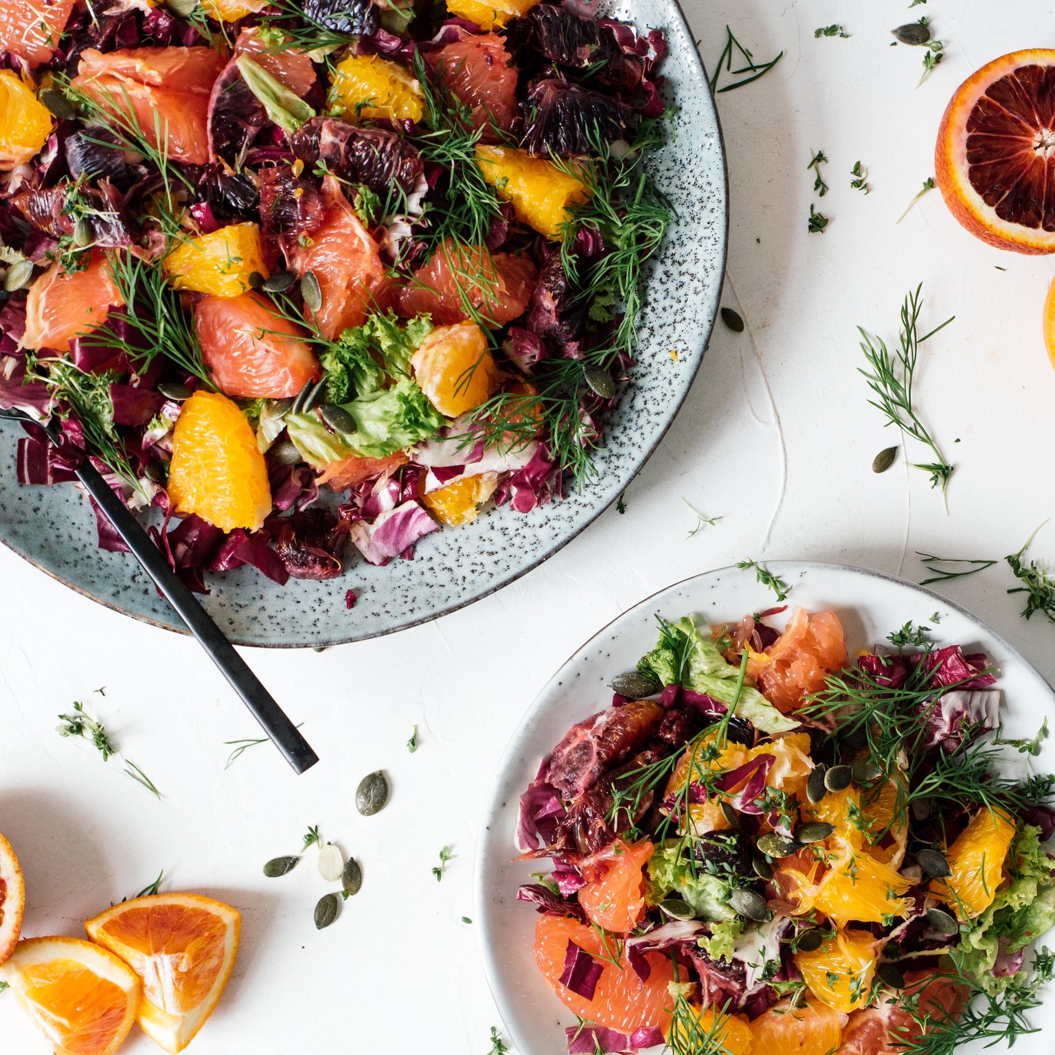 Citrus salad with blood orange vinaigrette