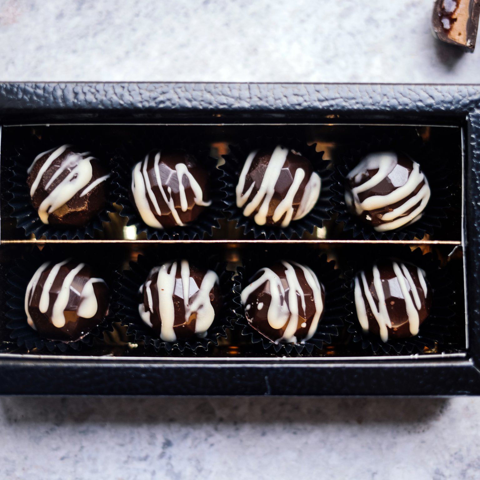 Vegan Filled Chocolates with Almond Cream and Jam