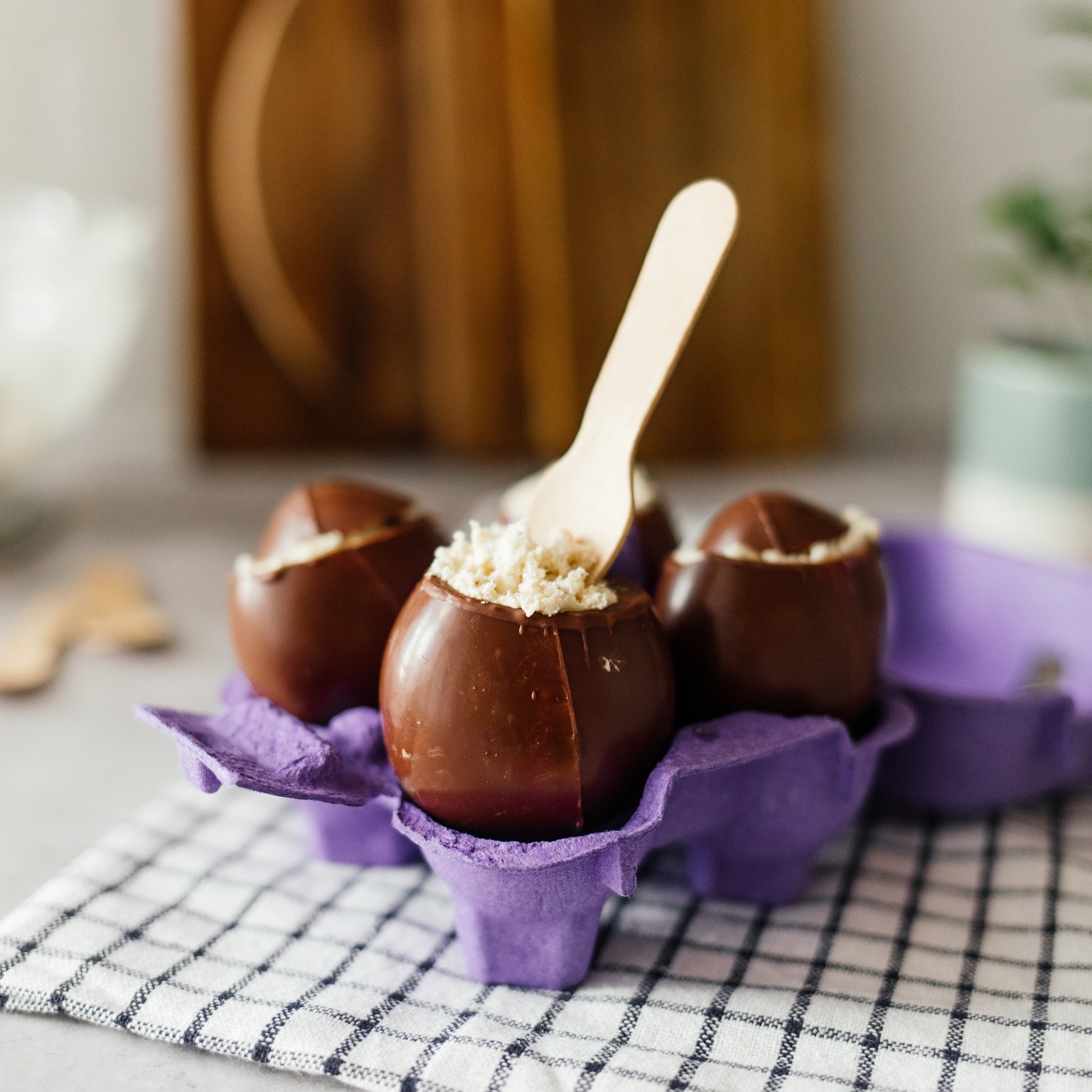 Vegan Cream Filled Chocolate Eggs