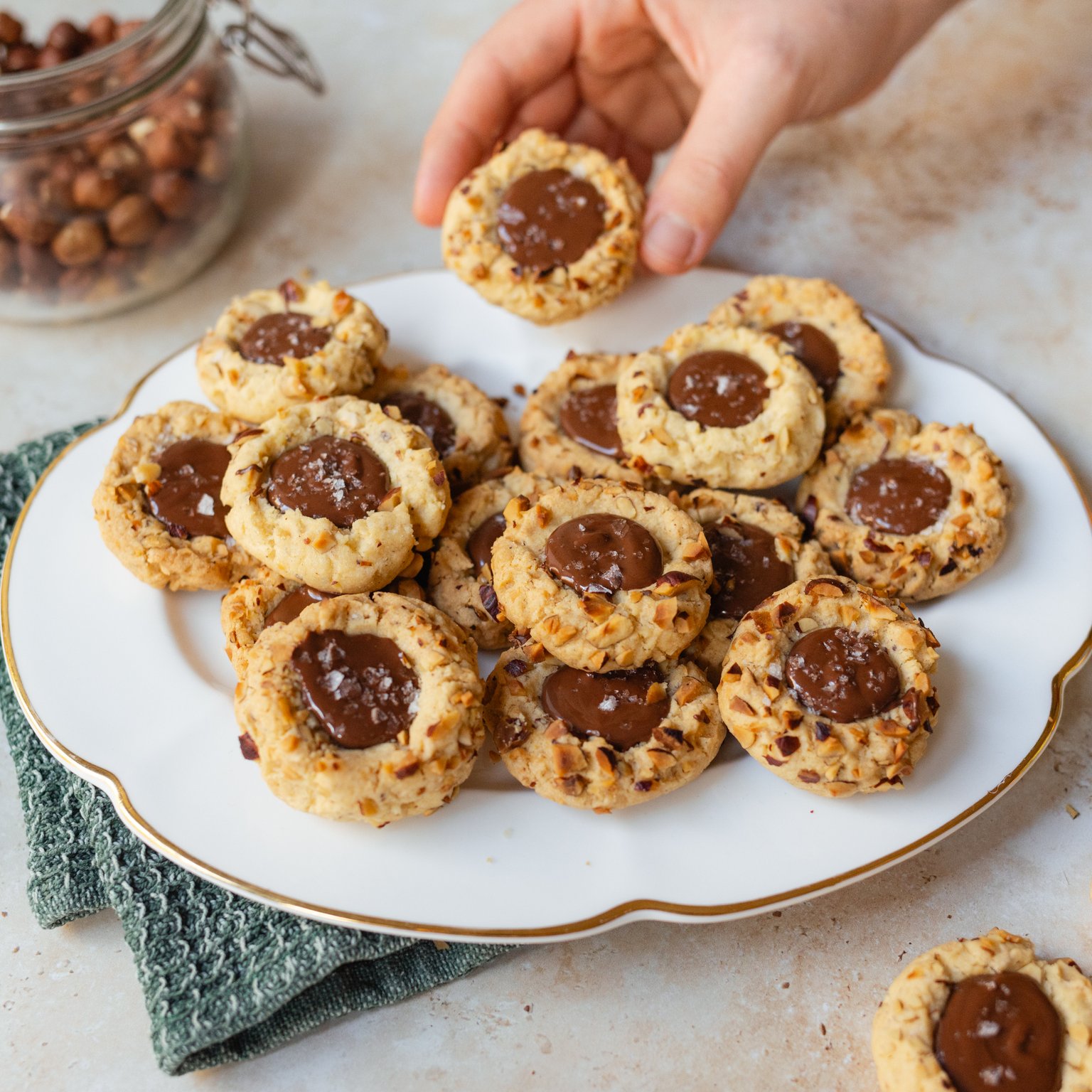 Vegan and Gluten-Free Hazelnut Nougat Cookies